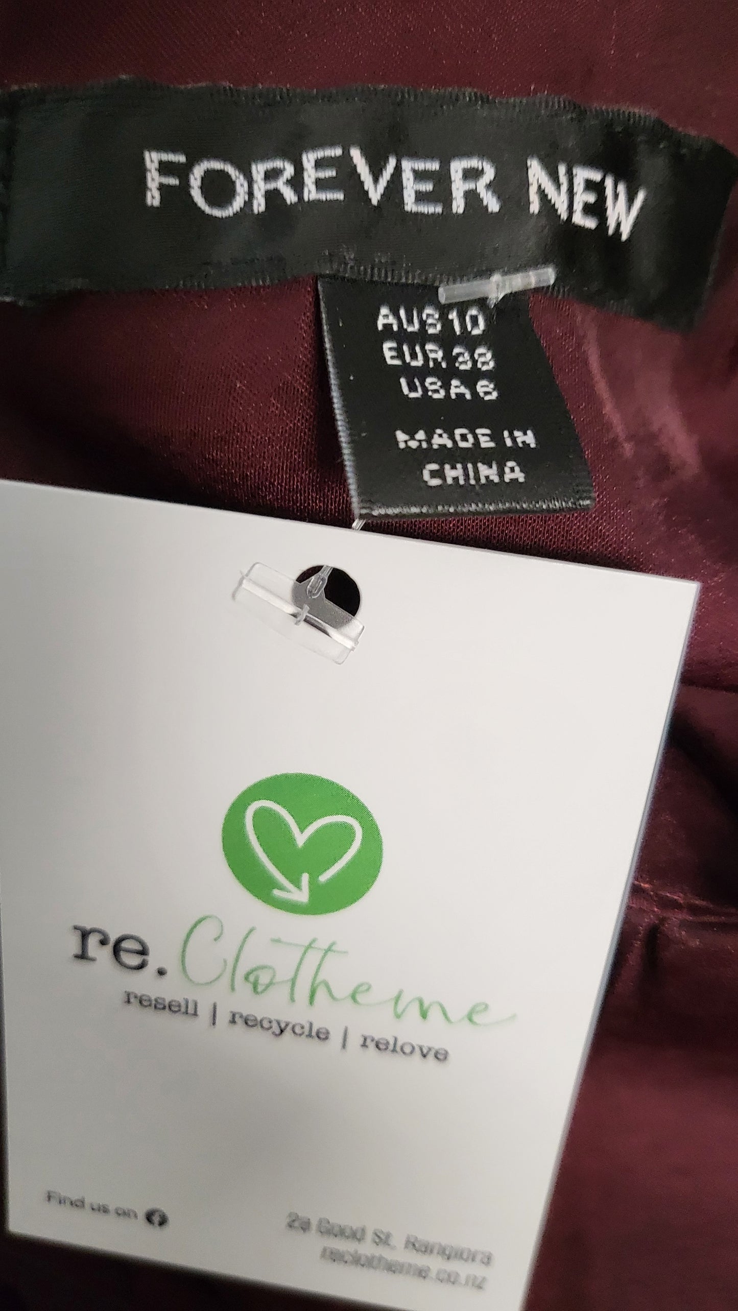 Forever New Plum Shirred Waist Dress (10)