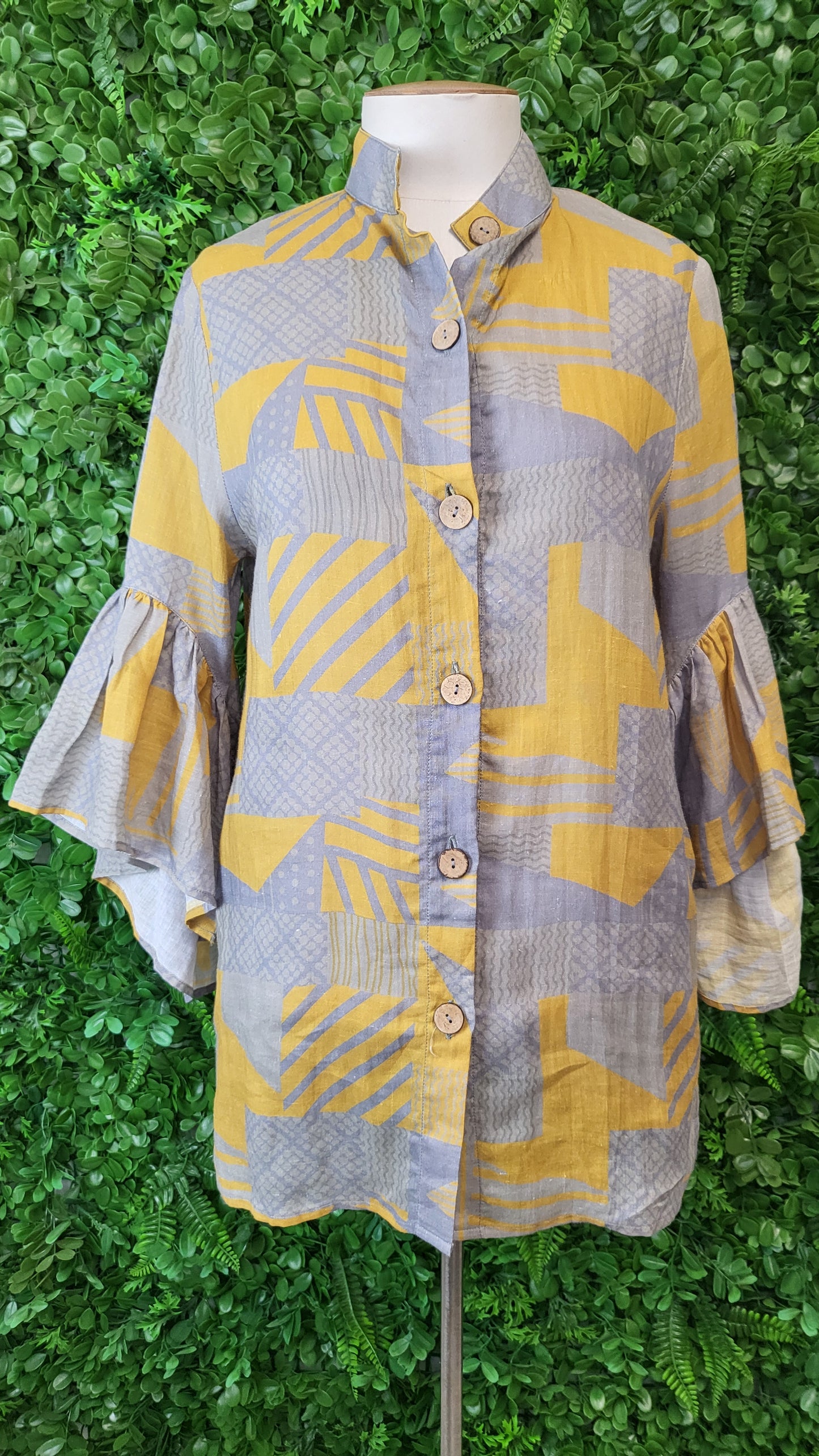 Cupcake grey/yellow Fan Sleeve Shirt (10)