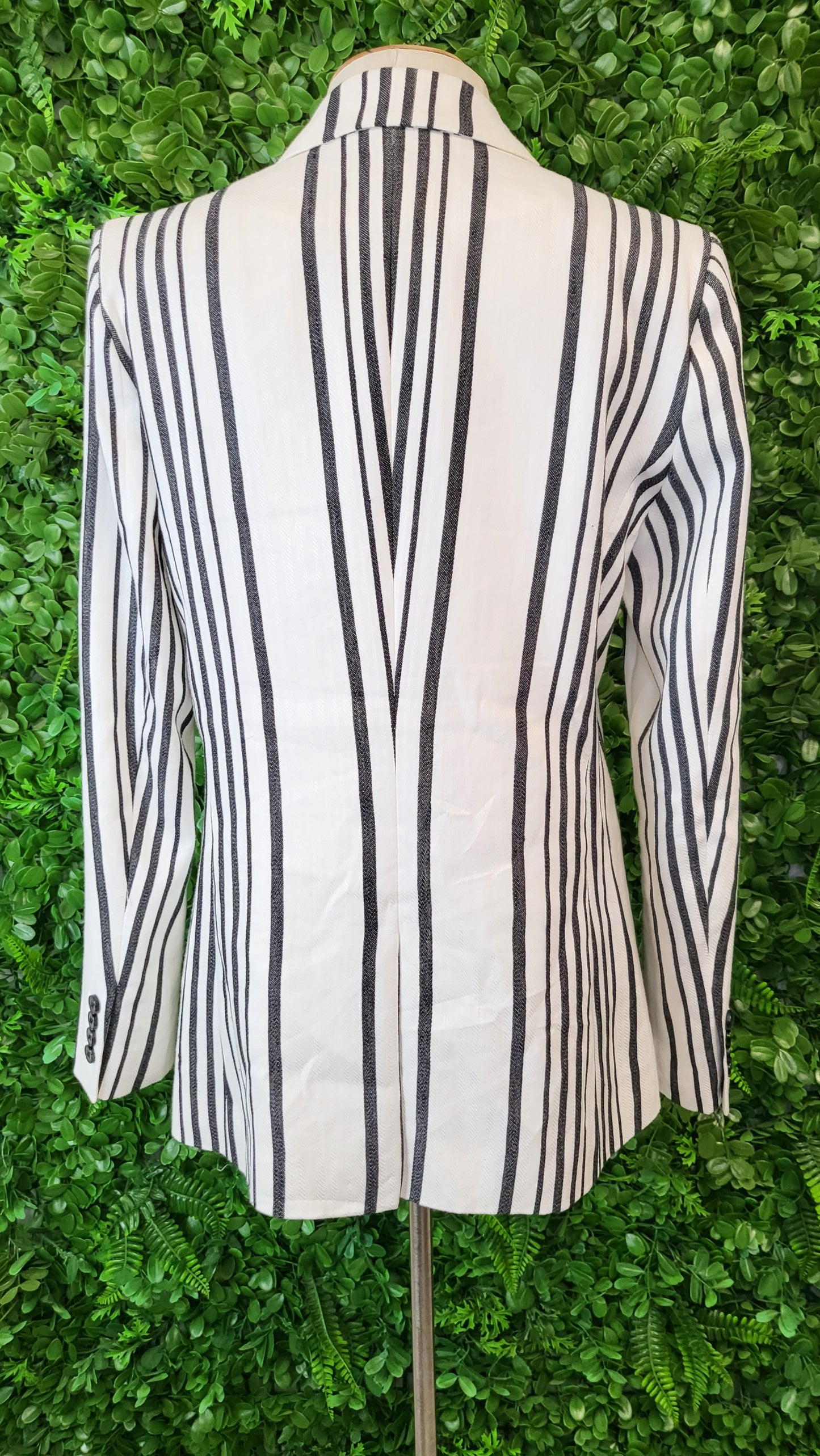 Witchery Black/White Linen Blend Blazer (10)