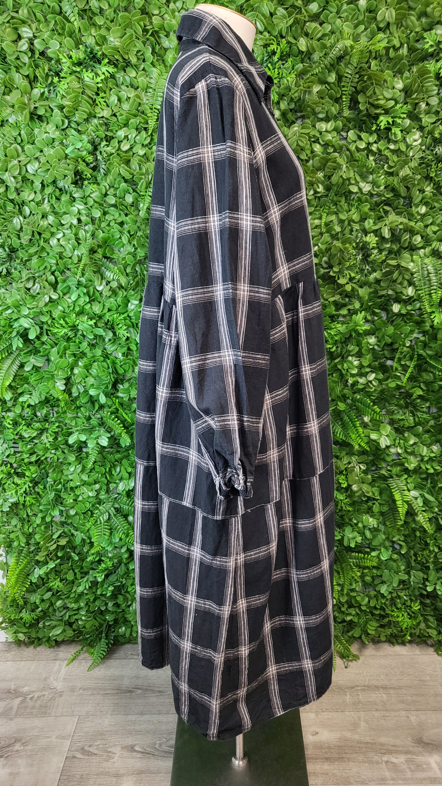Thing Thing Check Linen Shirt Dress (14)