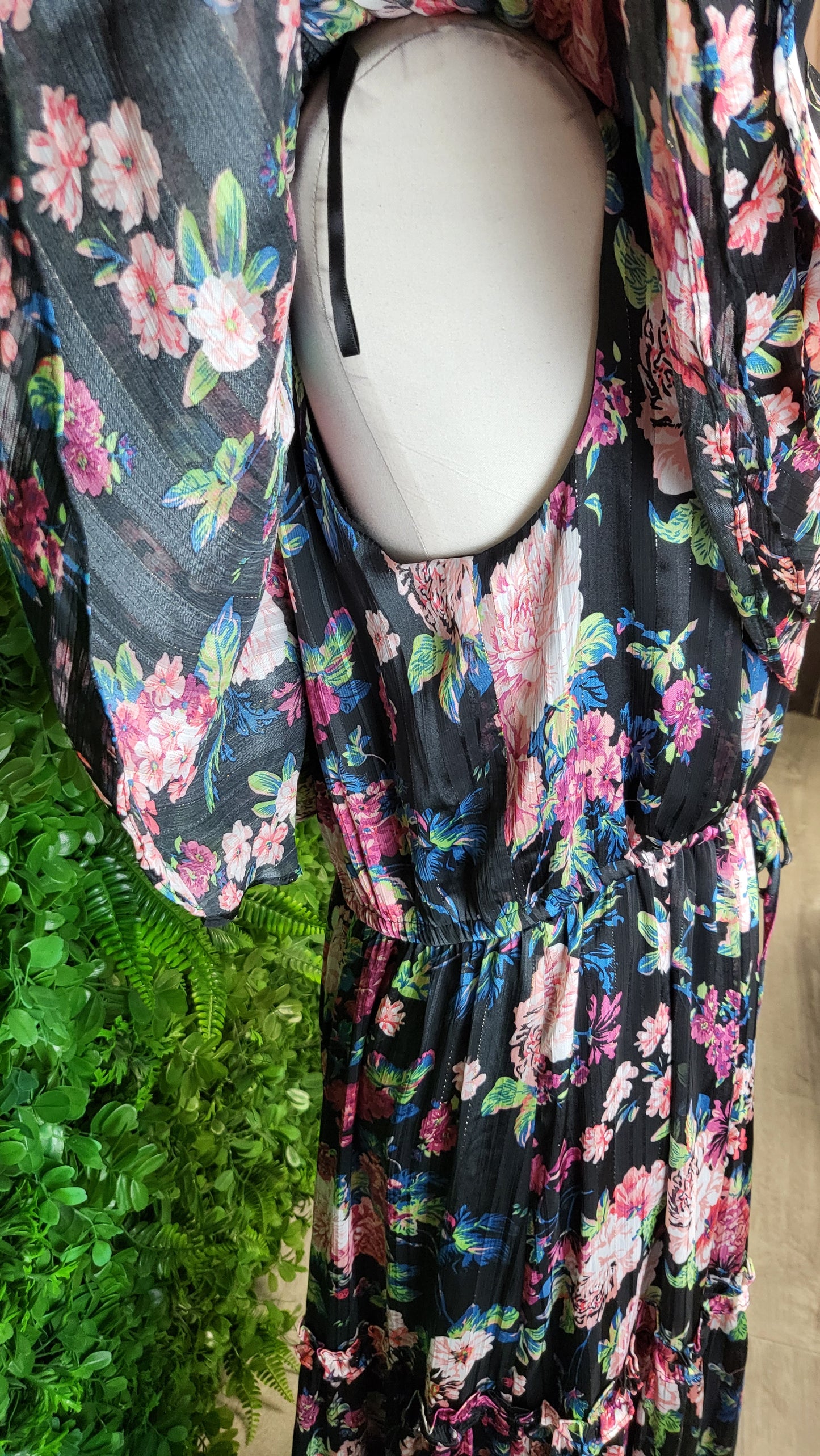 Stella Royal Floral Off Shoulder Dress (14-16)