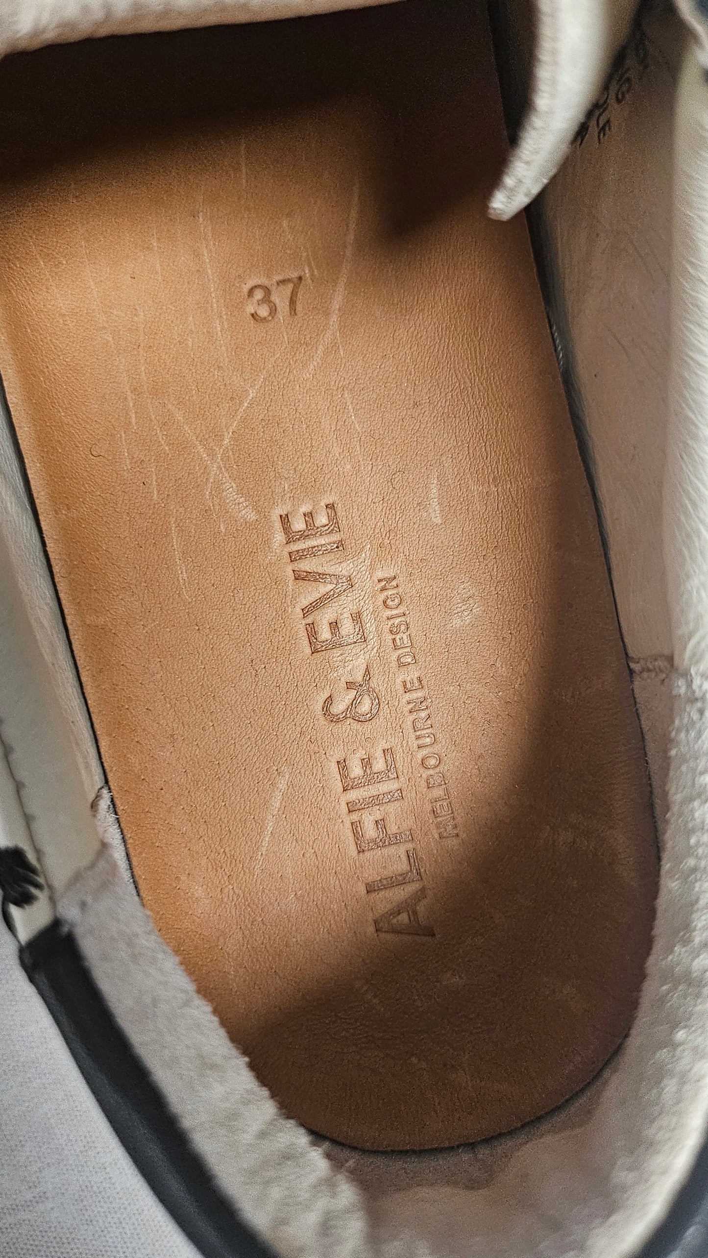 Alfie & Evie Black/Cream Platform Sneaker (37)