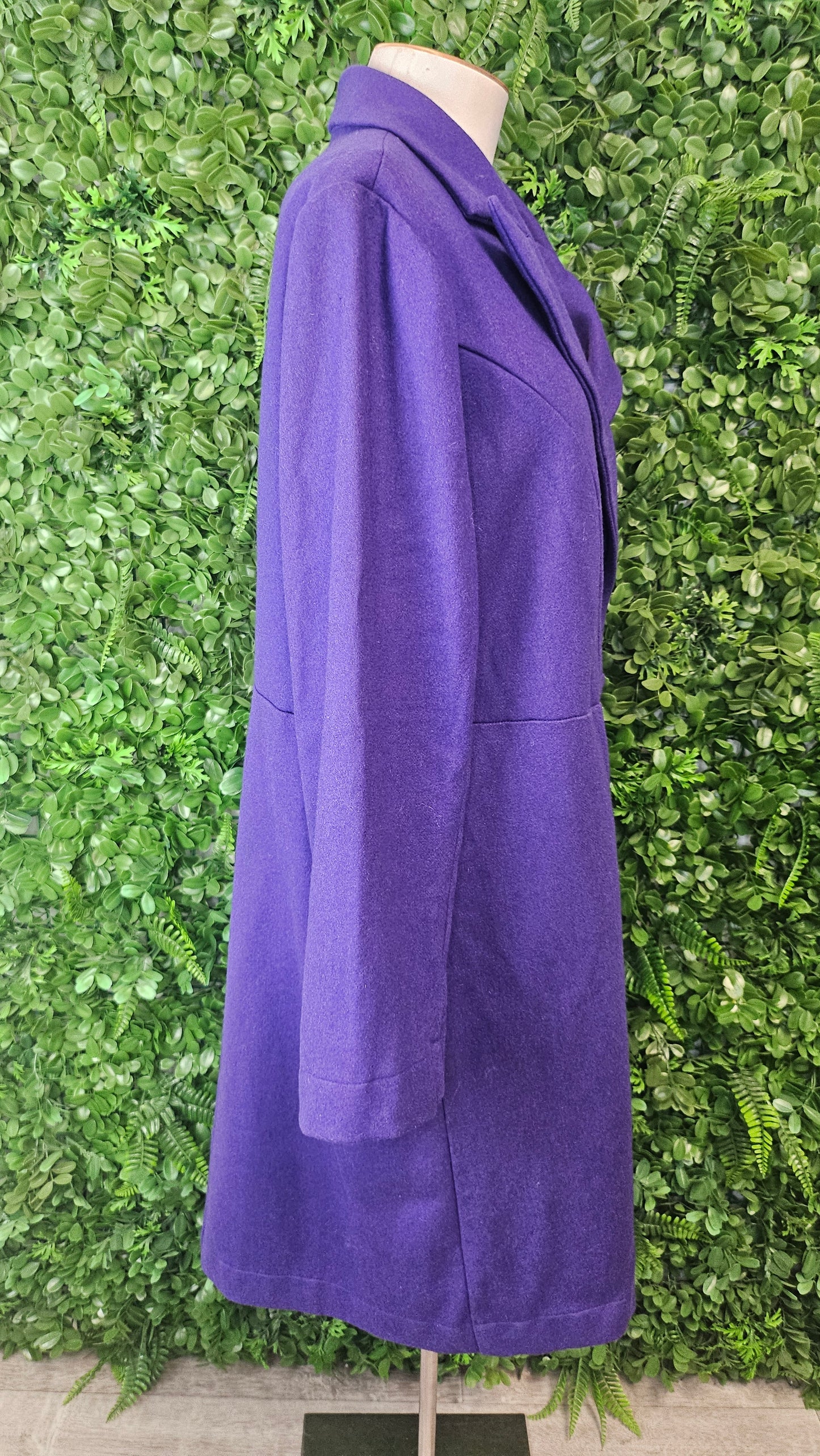TCD Purple Wool Blend Coat (14-16)
