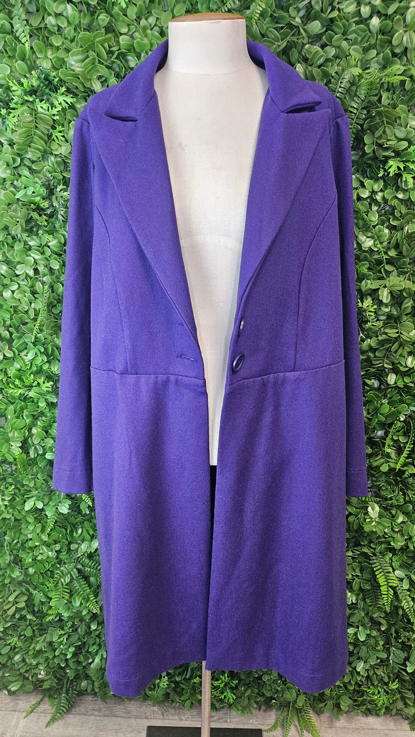 TCD Purple Wool Blend Coat (14-16)
