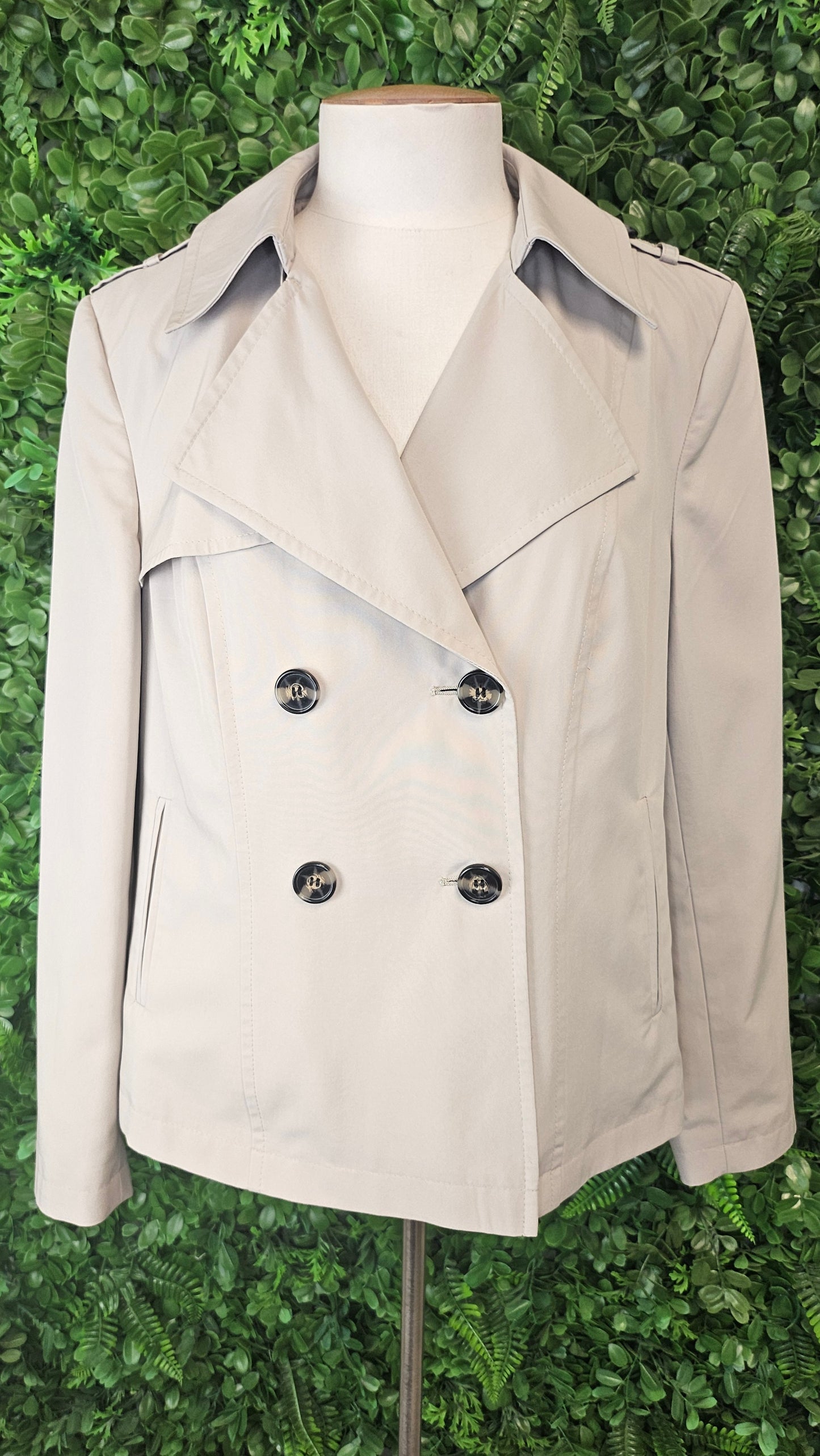M&S Neutral Cropped Trench Coat (14)