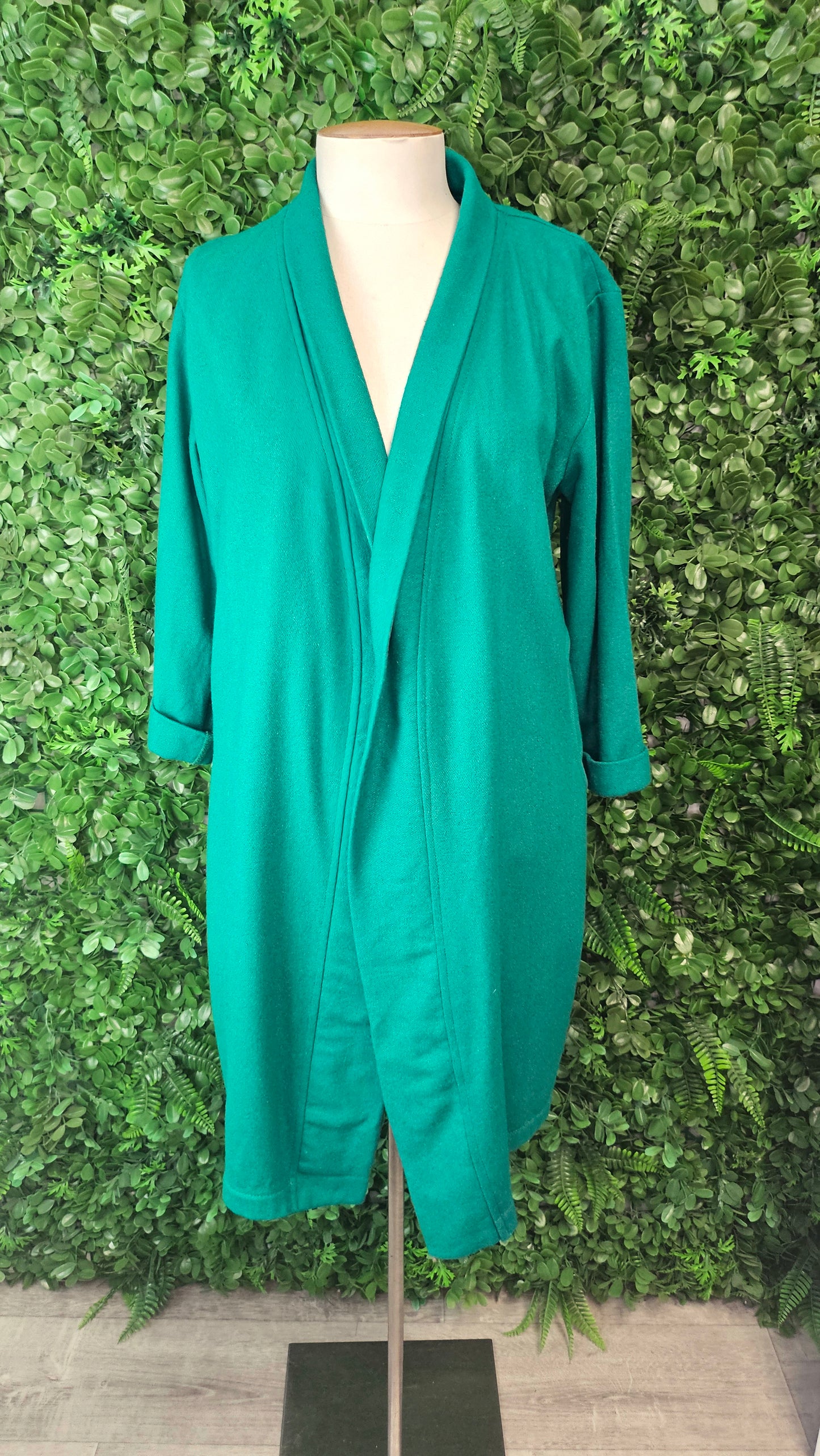 Jaclyn M Emerald Green Wool Blend Coat (10/12)