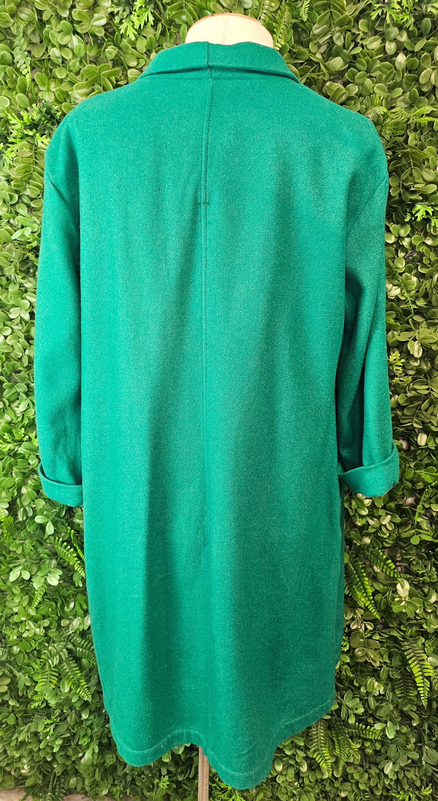 Jaclyn M Emerald Green Wool Blend Coat (10/12)