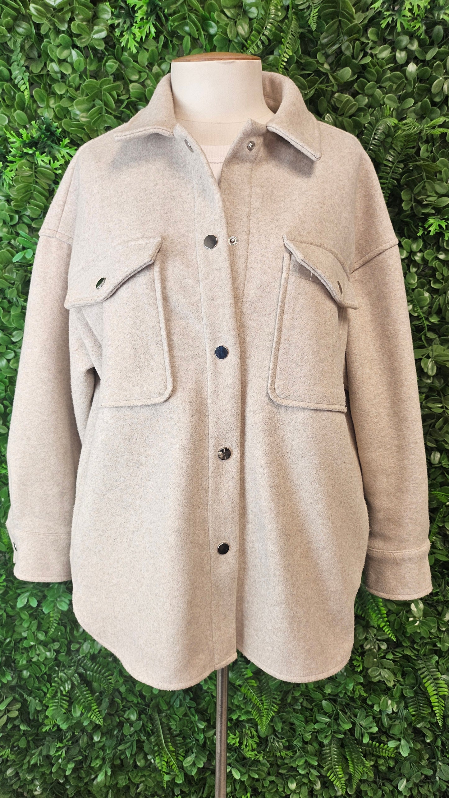 Zara Beige Shacket (10-12)
