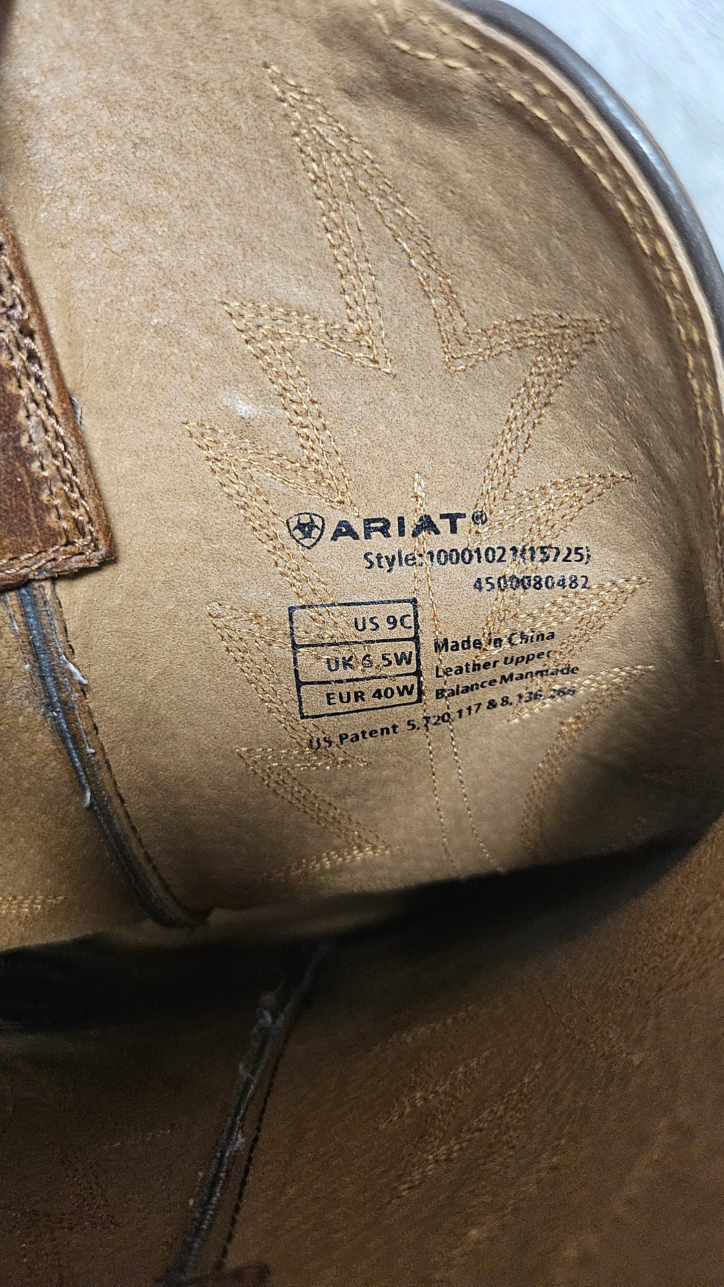 Ariat Tan Western Boots (40W)