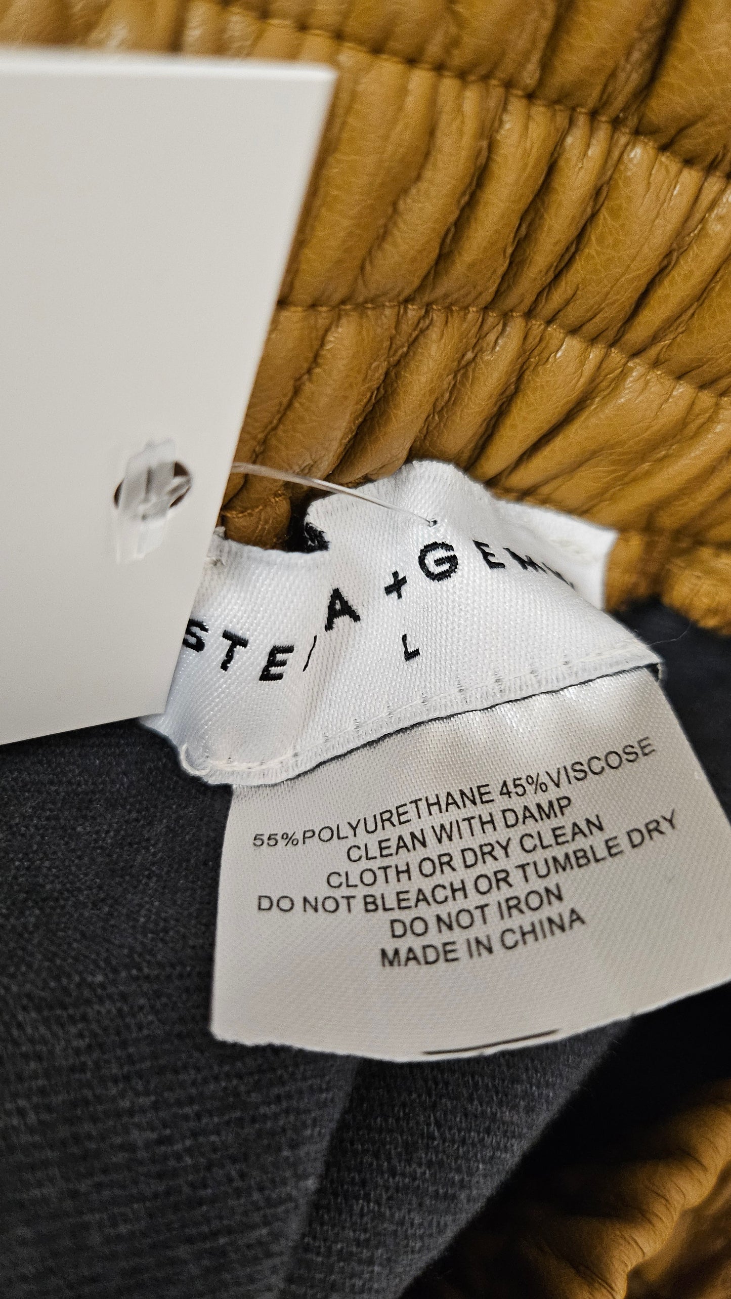 Stella+Gemma Mustard Pleather Joggers (14-16)