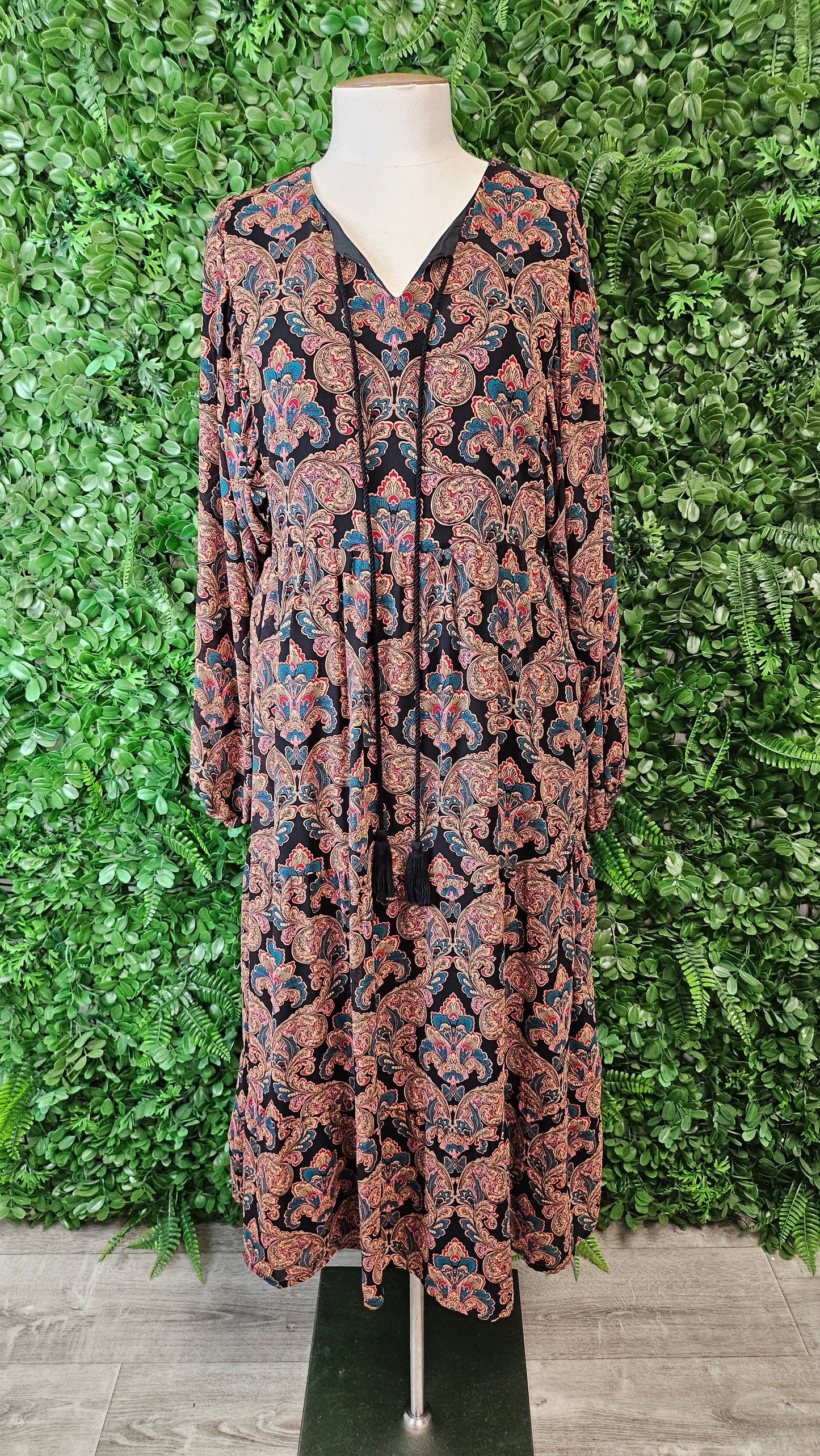 Molly Bracken Print Long Sleeve Print Dress (10-12)