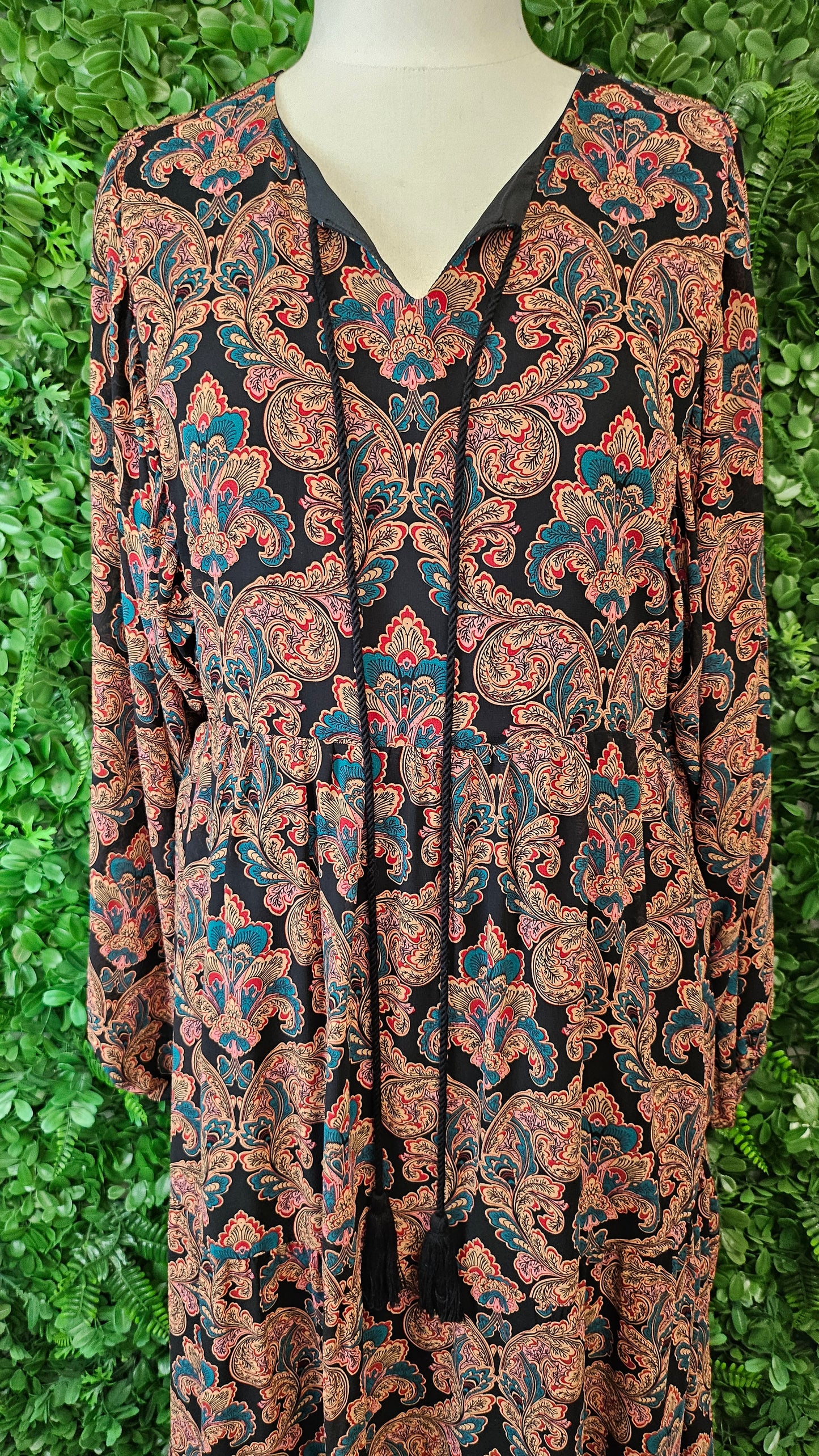 Molly Bracken Print Long Sleeve Print Dress (10-12)
