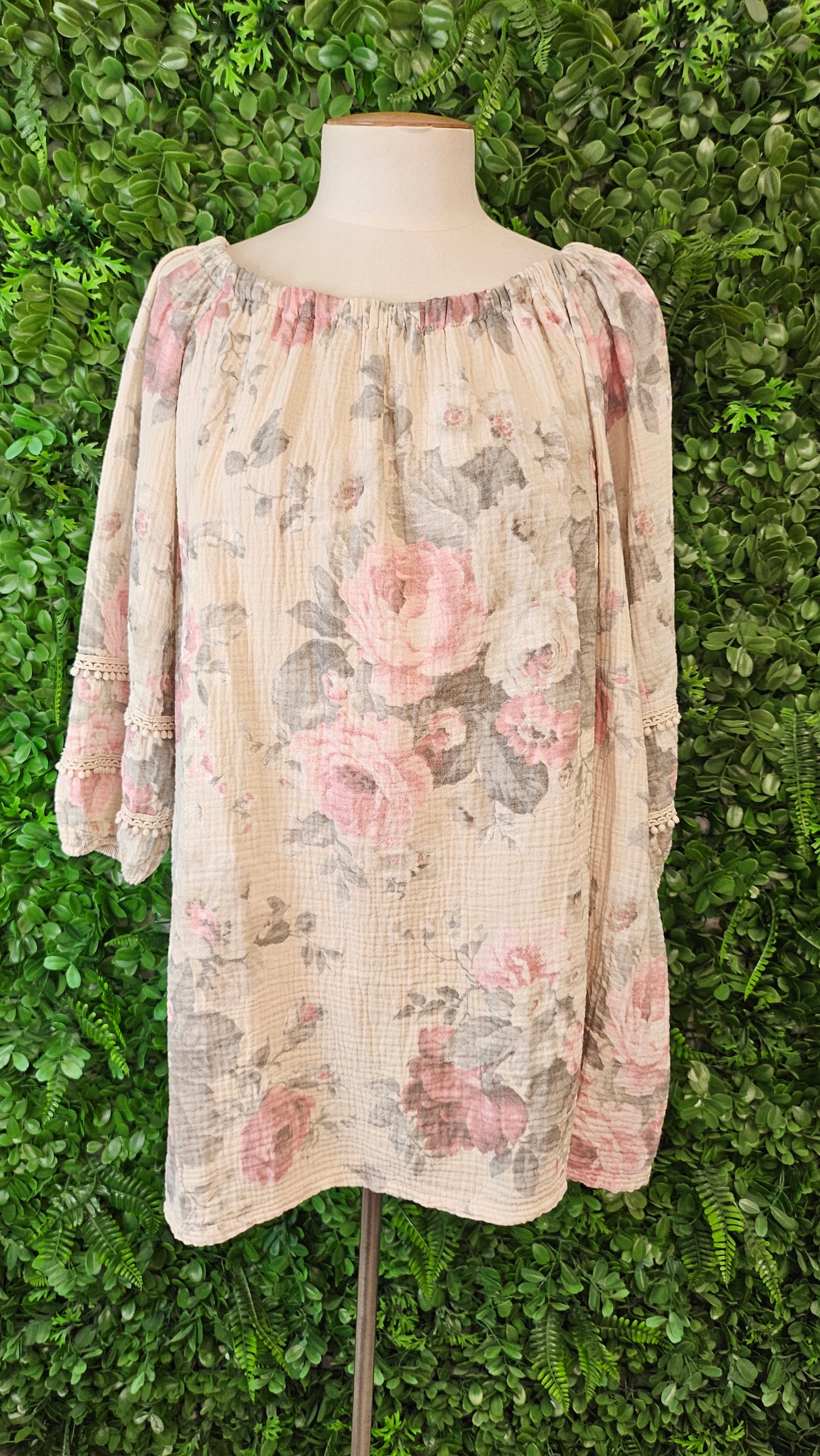 Helga May Floral Boho Top (14-16)