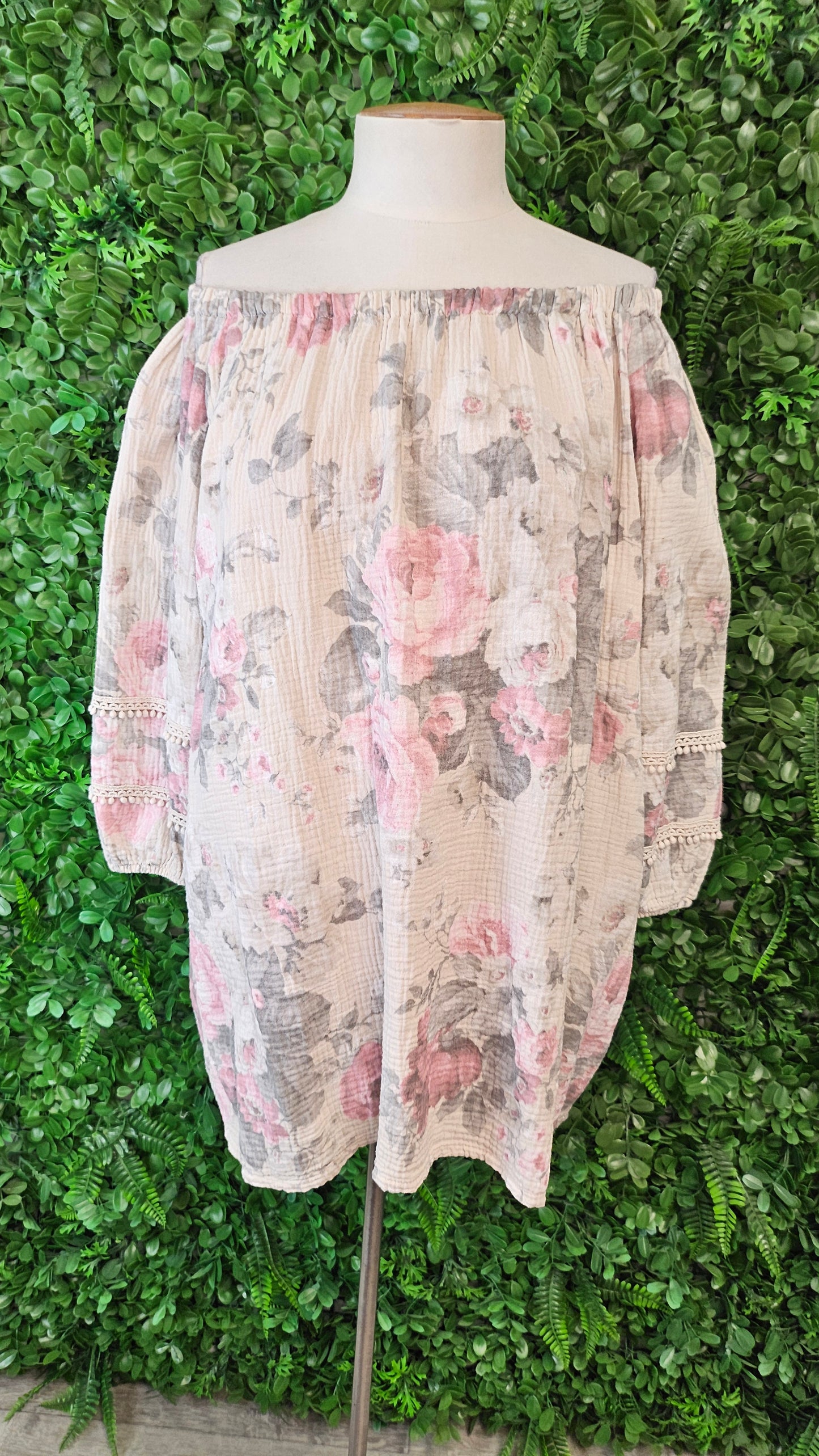 Helga May Floral Boho Top (14-16)