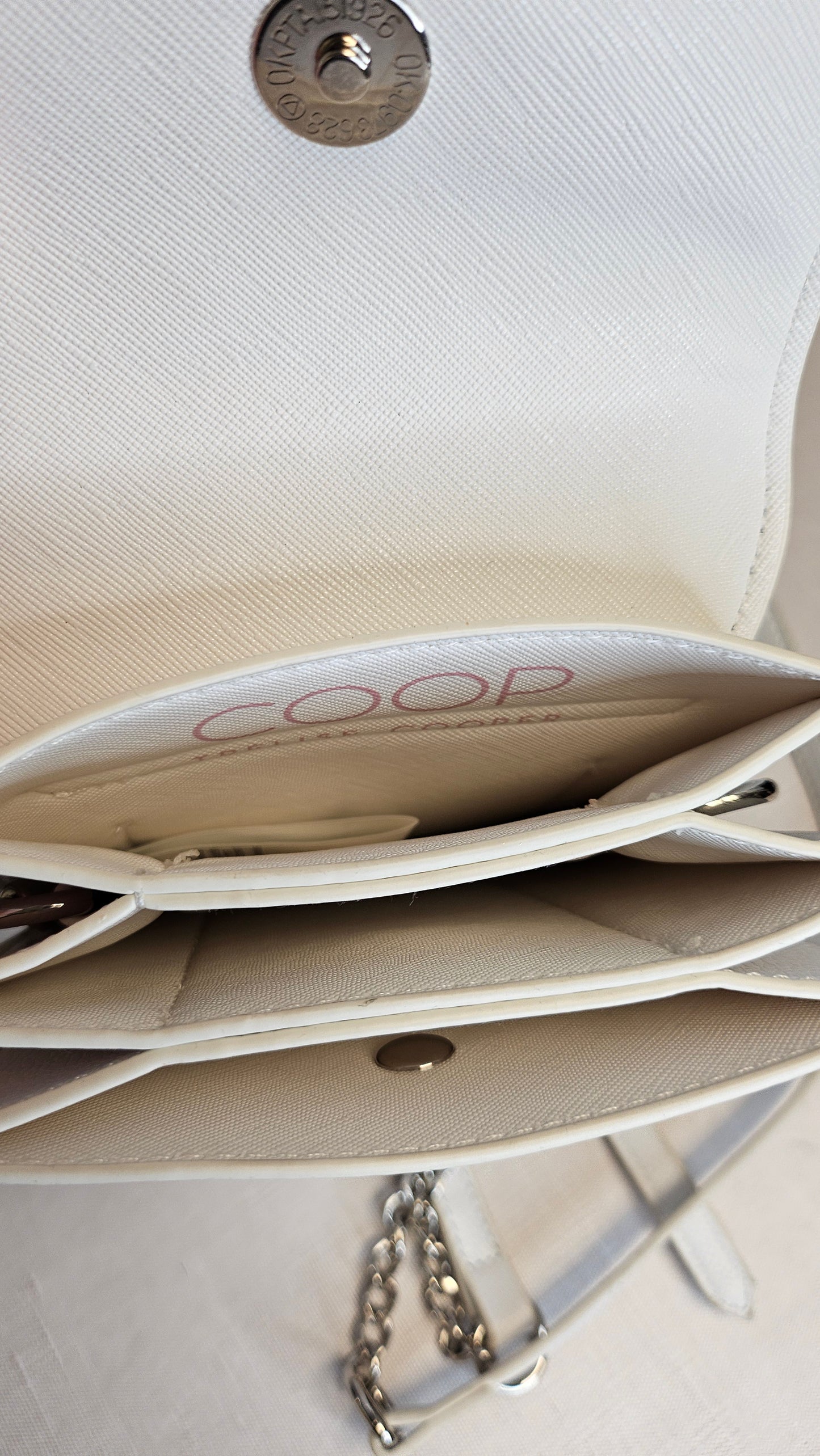 Coop White Chain Chance Crossbody