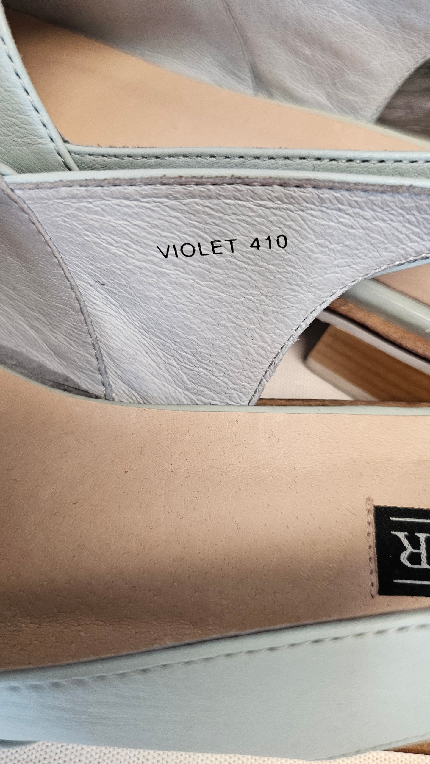 Noir Blue Leather Slingback (40)