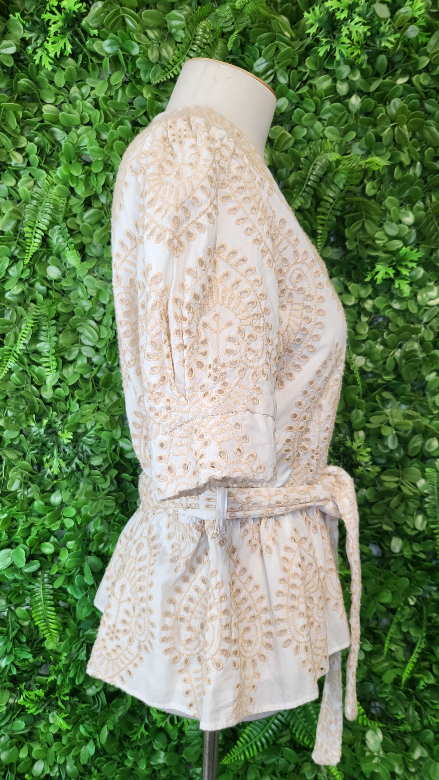 Seed Cream Embroidered Wrap Top (8)