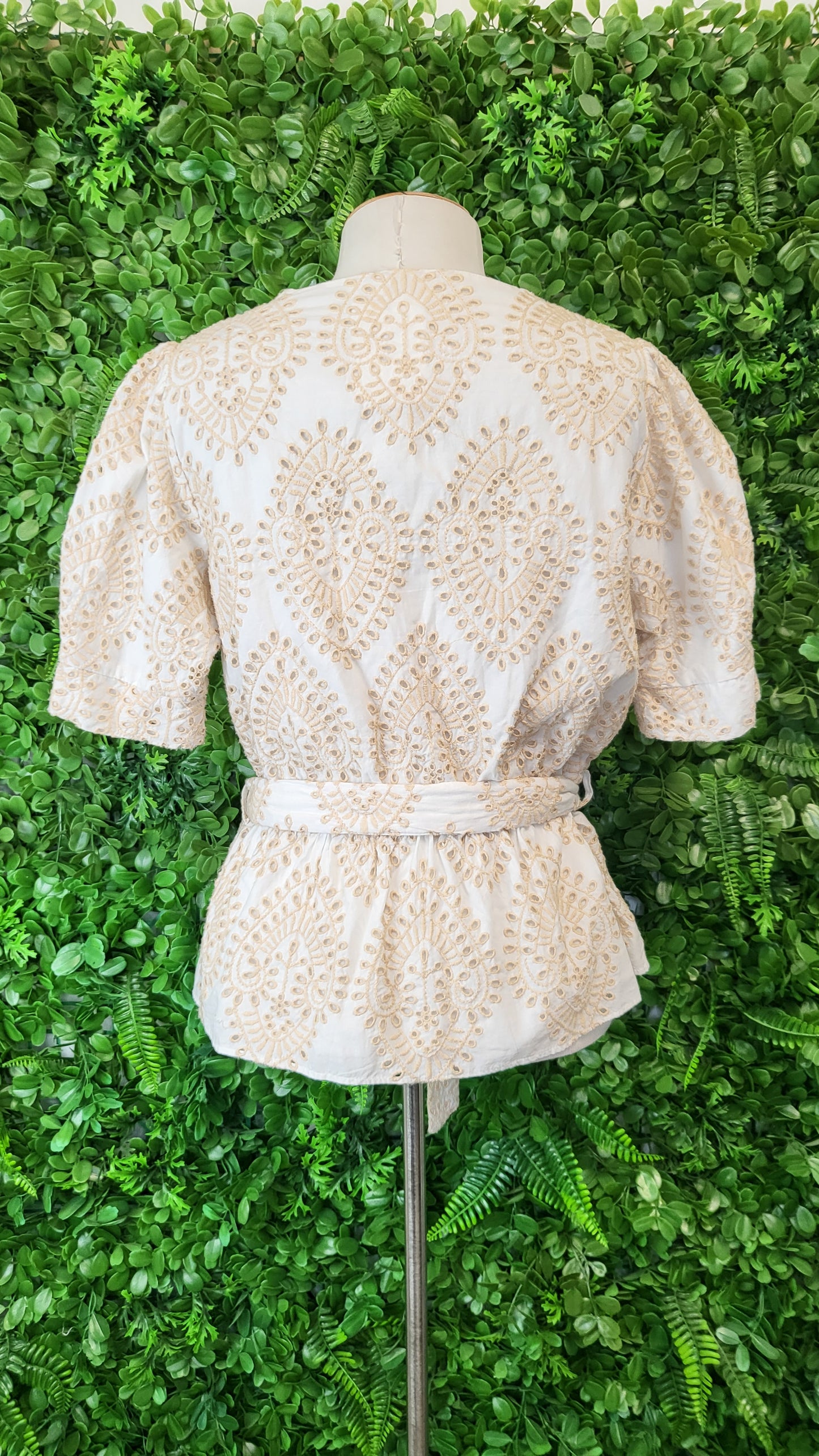 Seed Cream Embroidered Wrap Top (8)