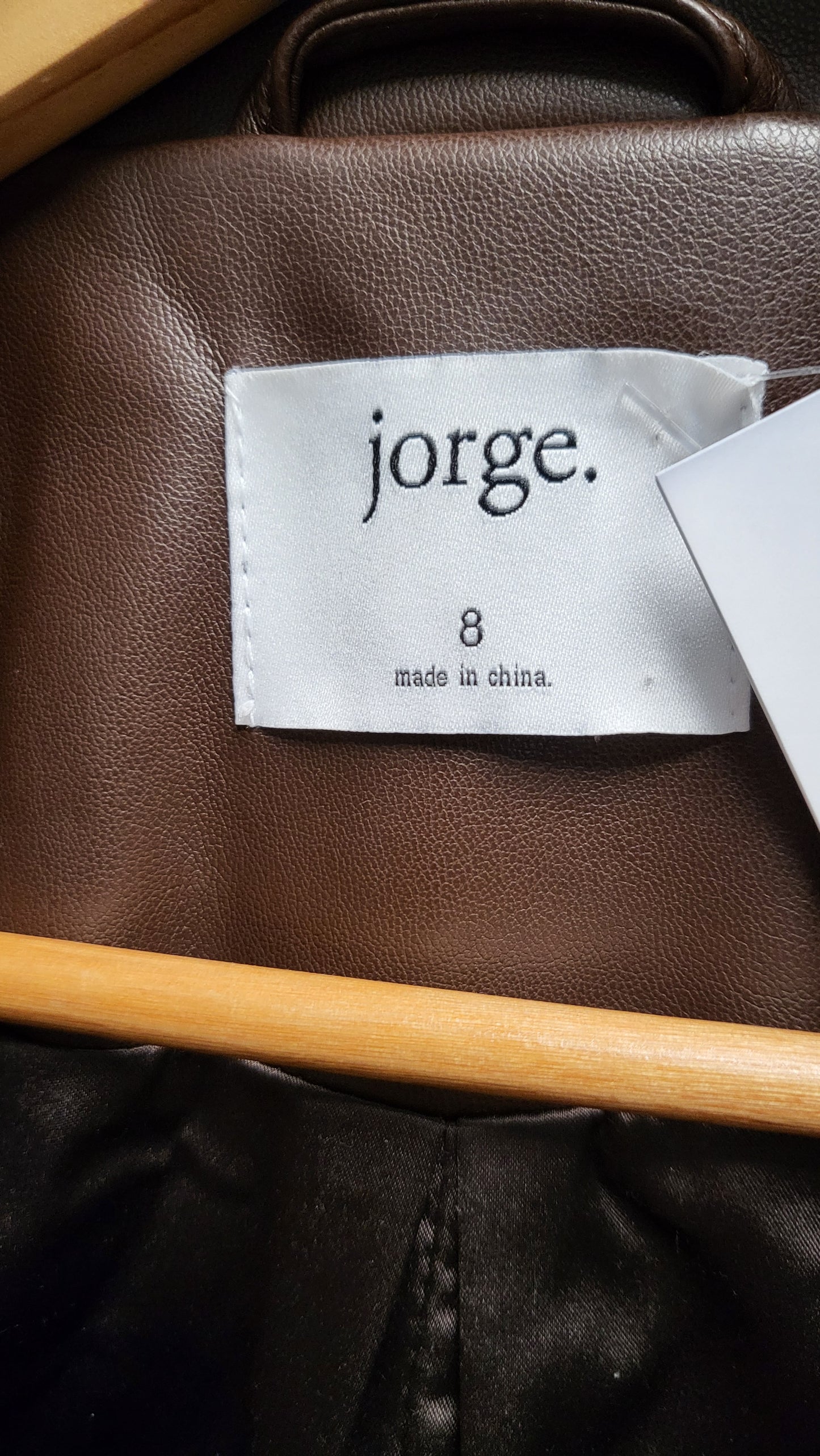 Jorge Chocolate Pleather Blazer (8-10)
