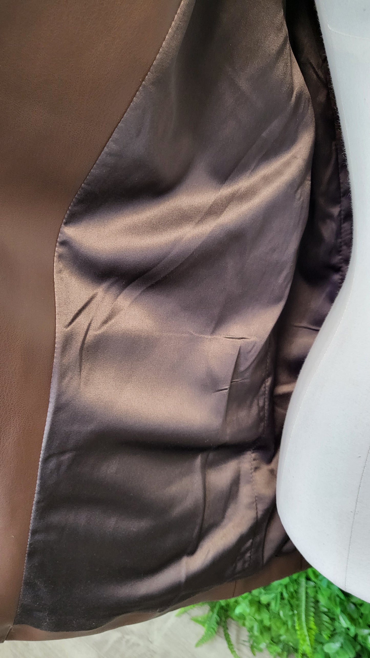Jorge Chocolate Pleather Blazer (8-10)