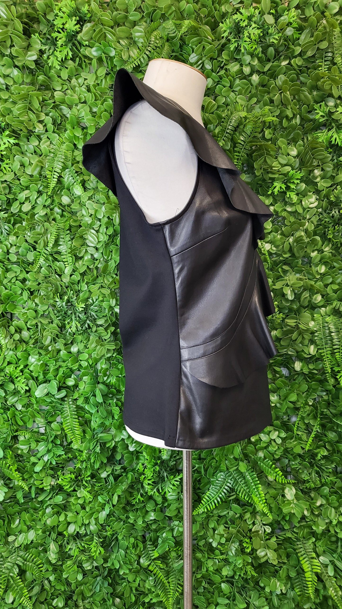 INC Black Seuz Pleather Tank (10)