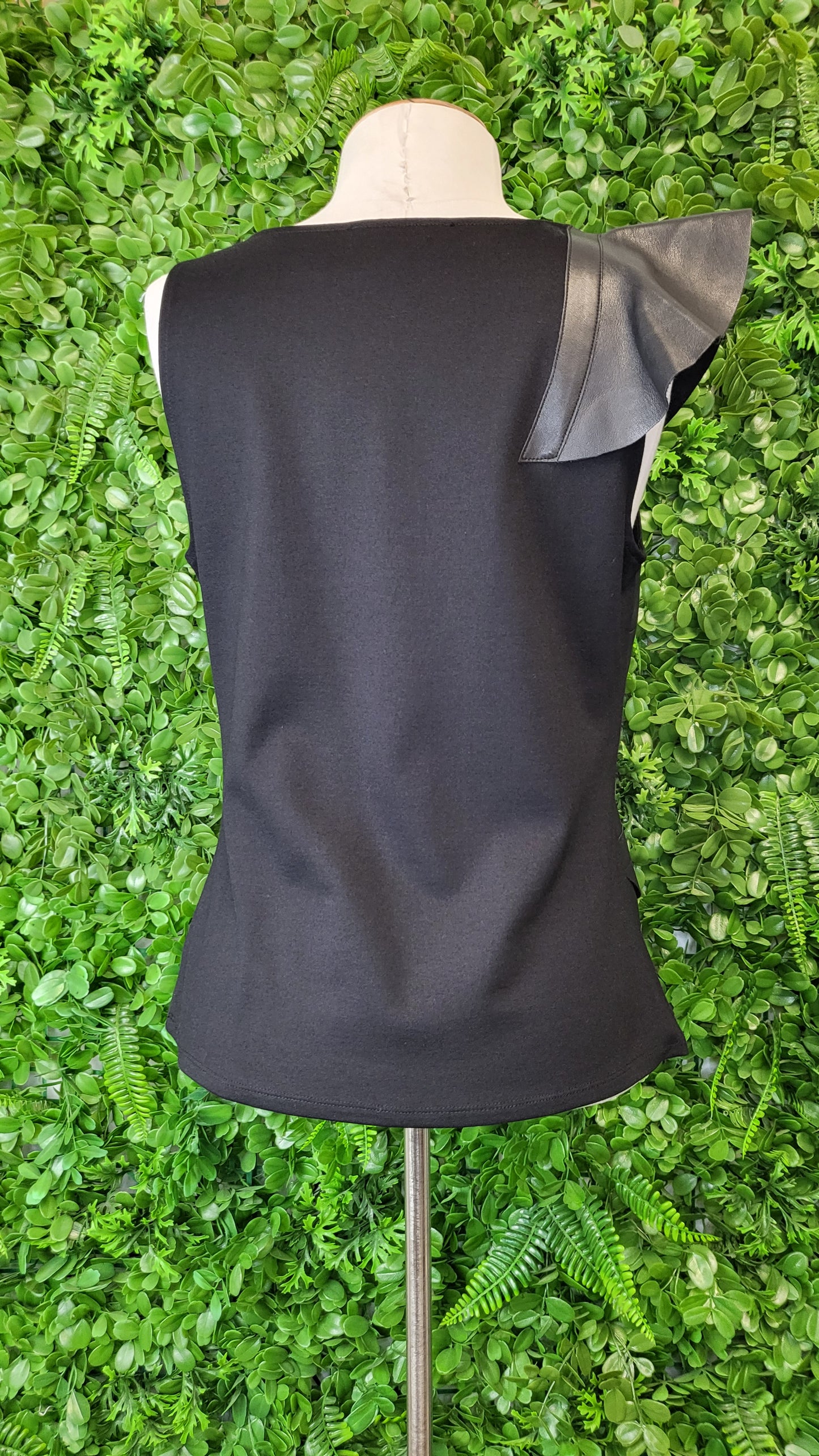 INC Black Seuz Pleather Tank (10)
