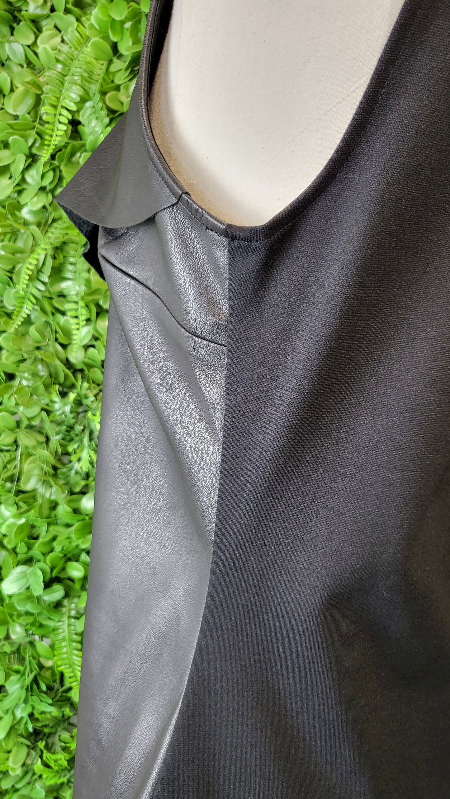 INC Black Seuz Pleather Tank (10)