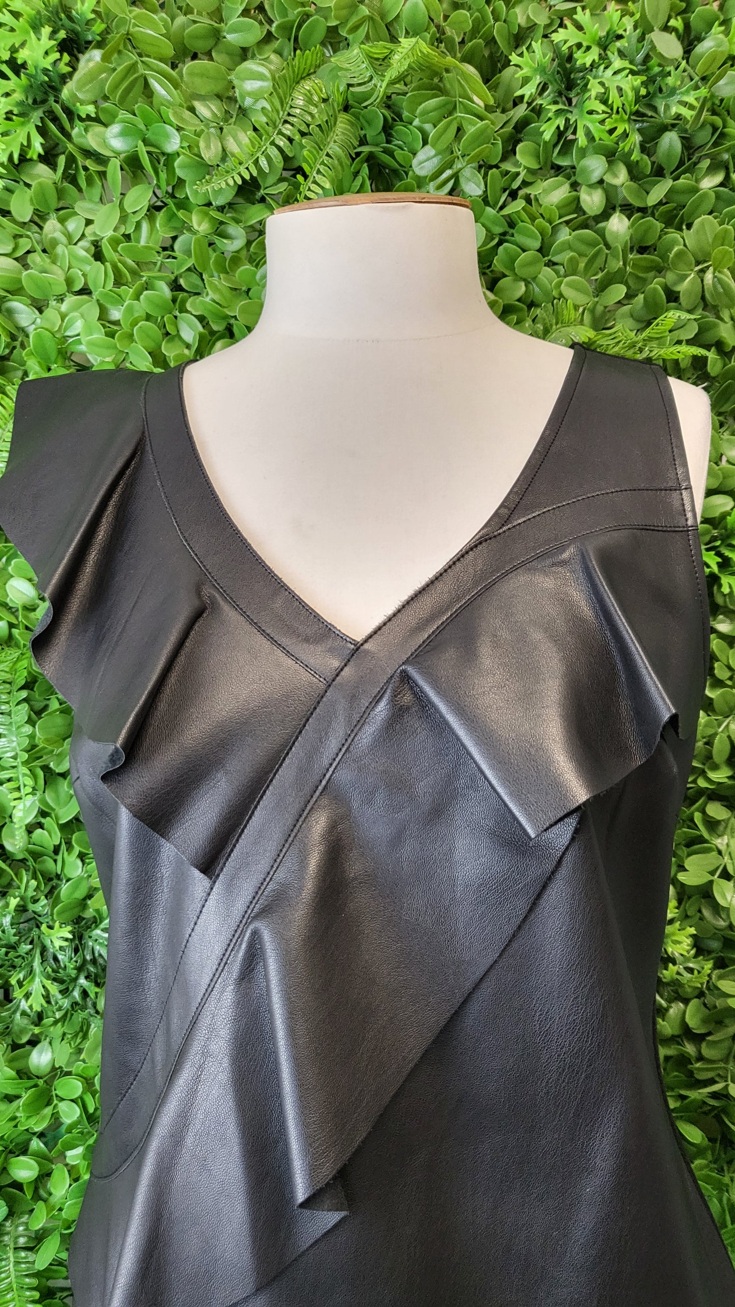 INC Black Seuz Pleather Tank (10)
