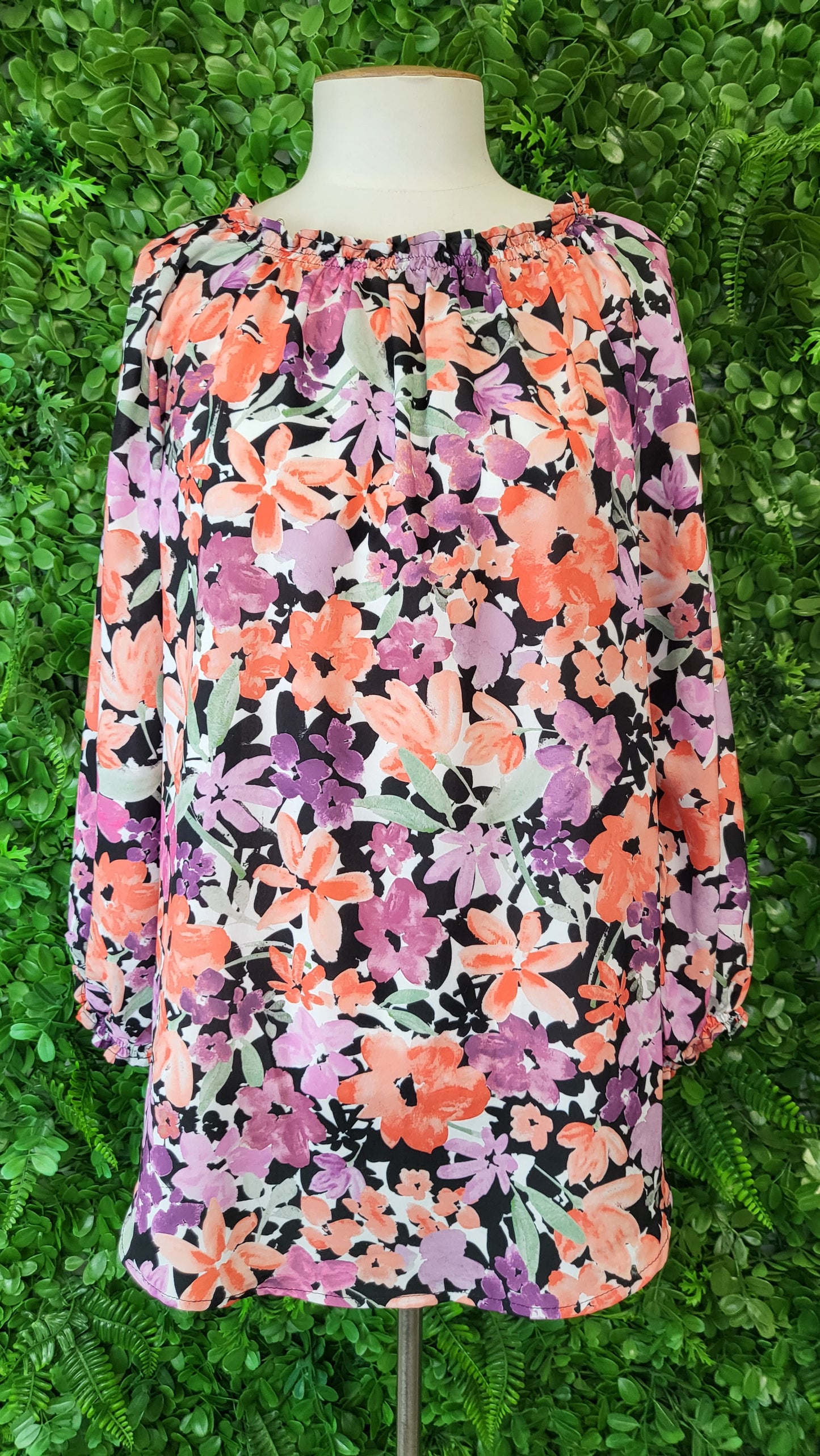 Jaclyn M Multi Floral Top (14)