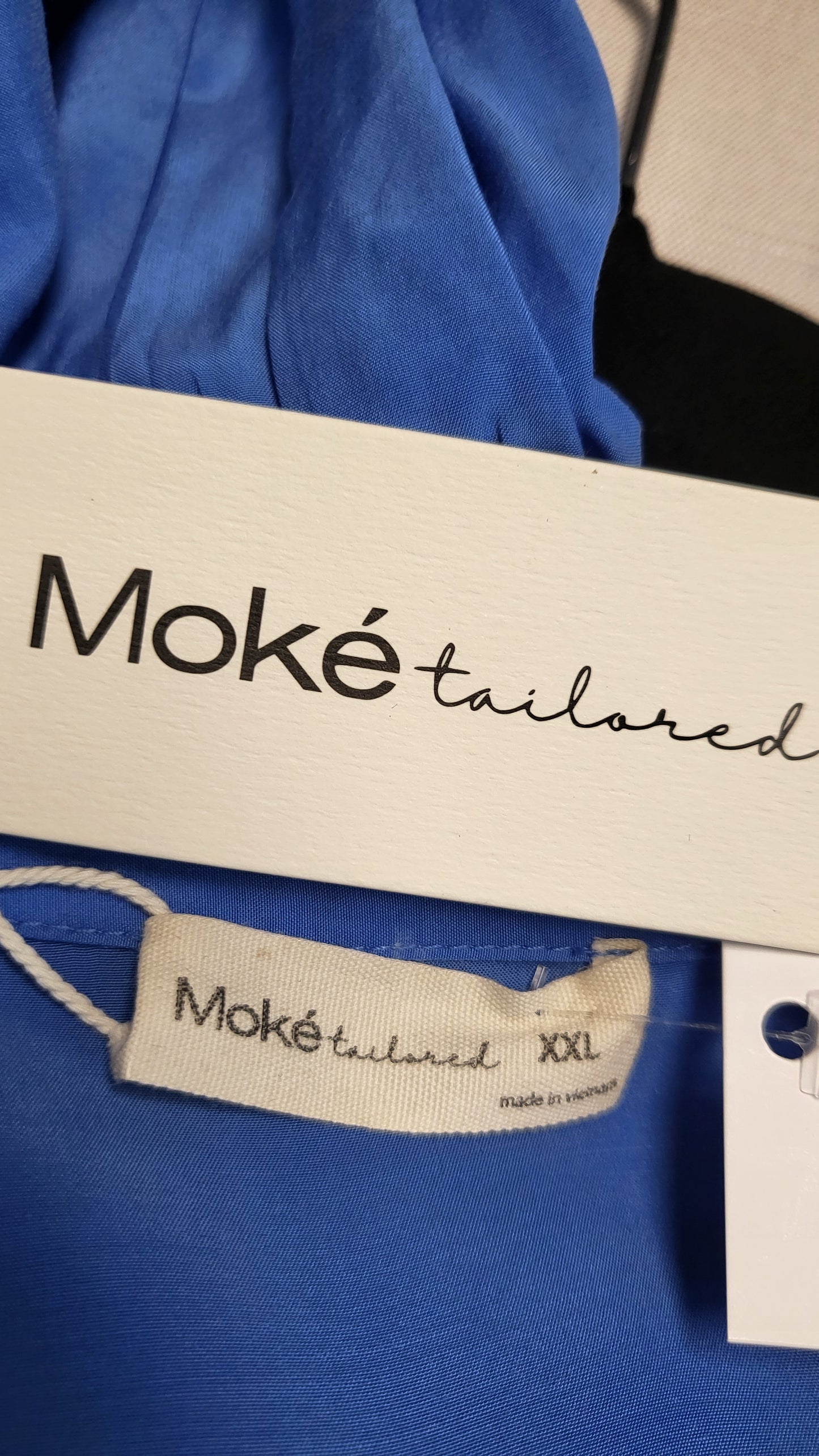 Moke Cornflower Blue Ruffle Front Top BNWT (18-20)