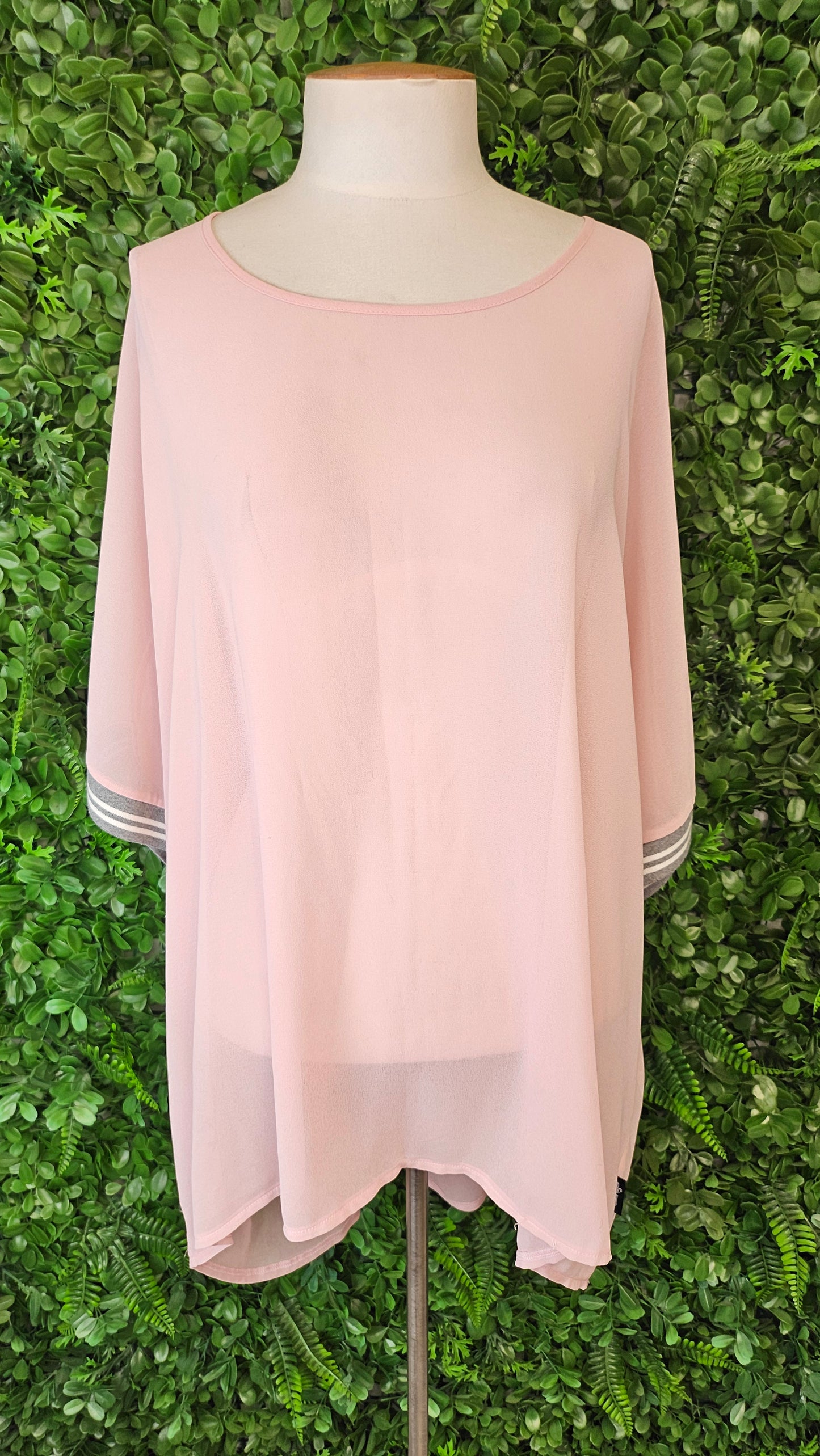 Jellicoe Pink Sheer Top (18-22)
