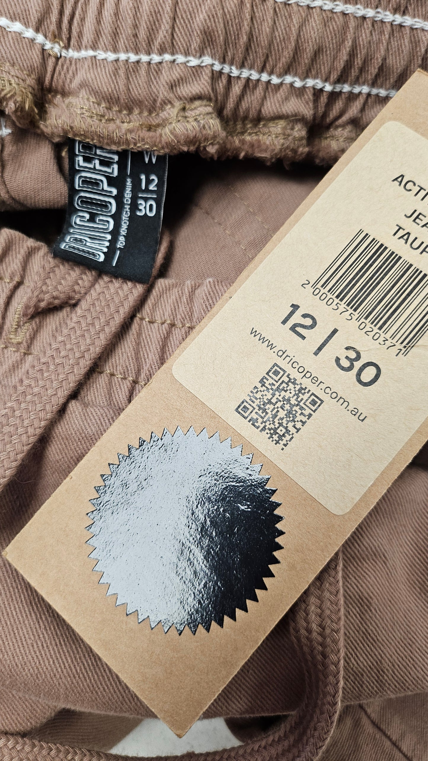 Dricoper Brown/Taupe Active Taupe Jeans BNWT (12)