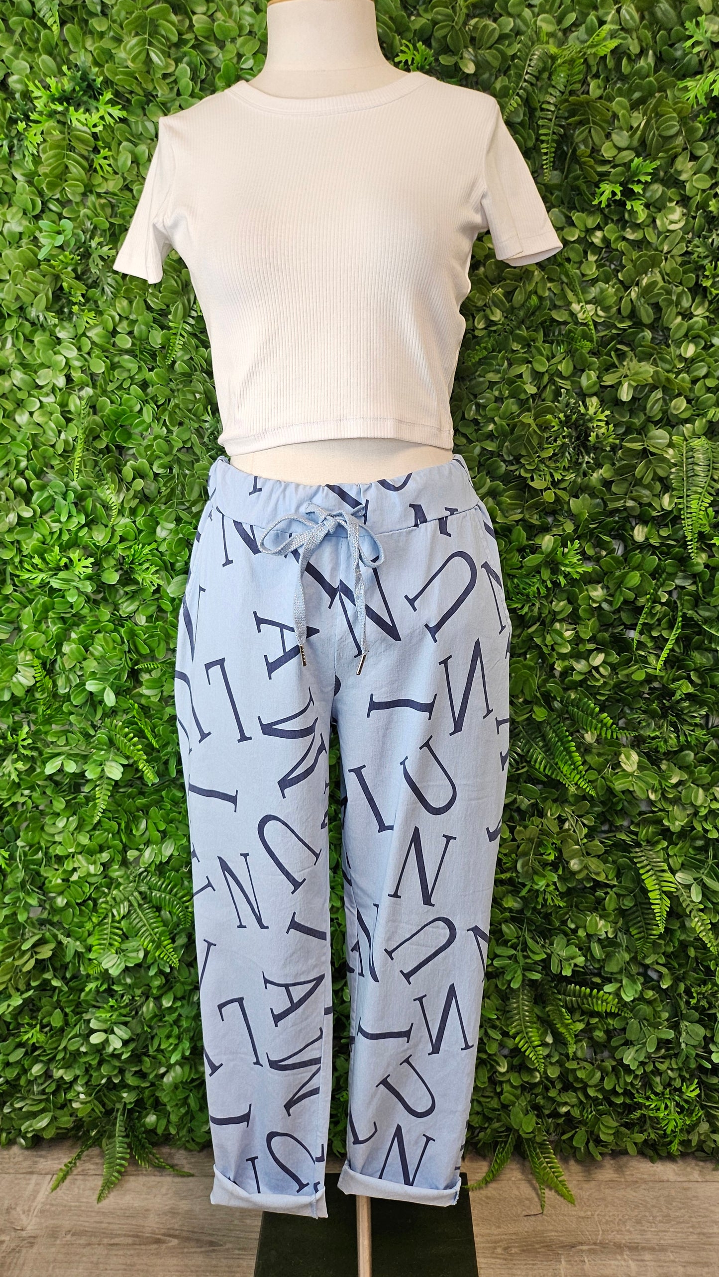 Made Italy Blue Print Pant (12)