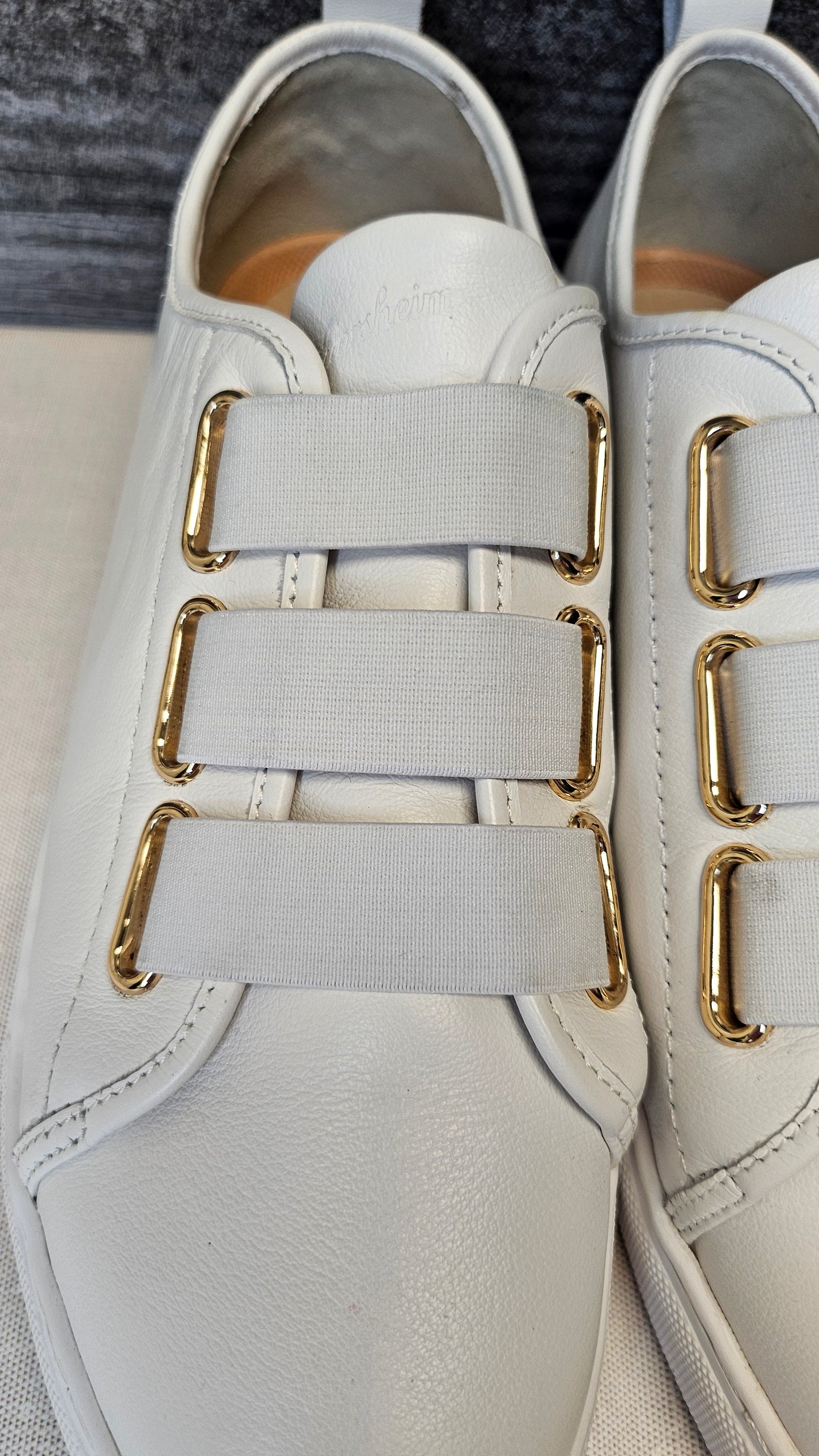 Florsheim White Leather Sneakers (40)