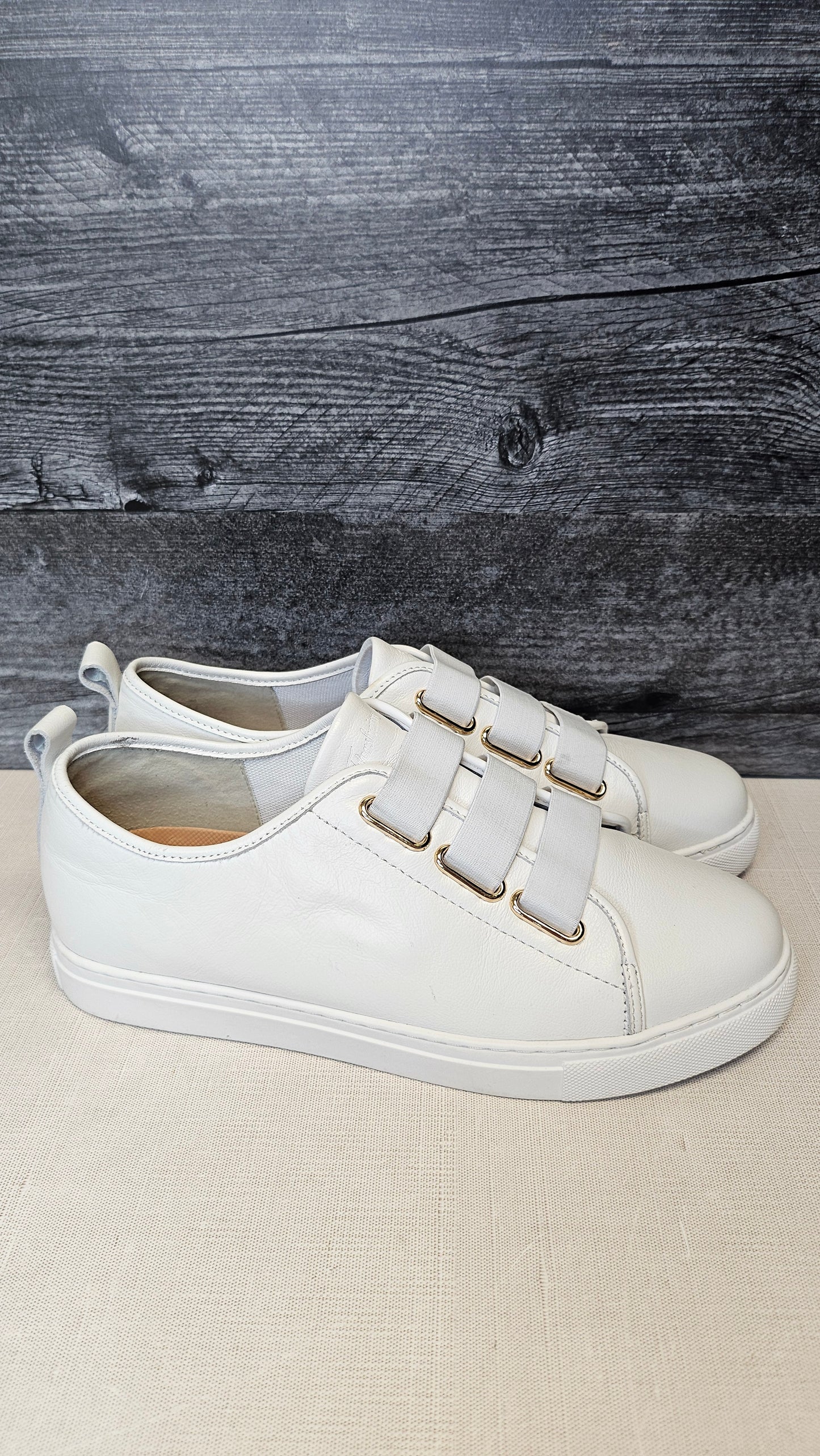 Florsheim White Leather Sneakers (40)