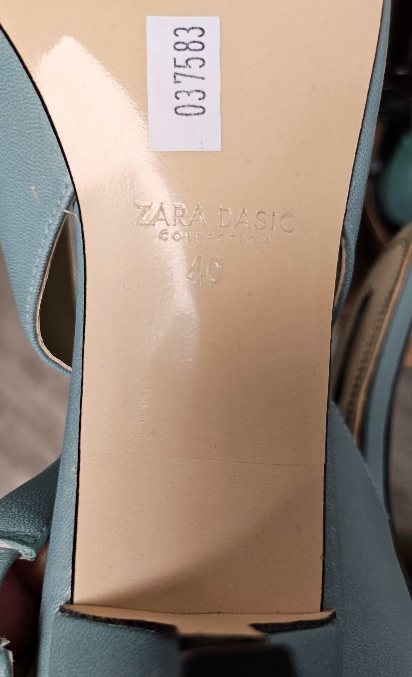 Zara Teal Kitten Heels BNWT (40)