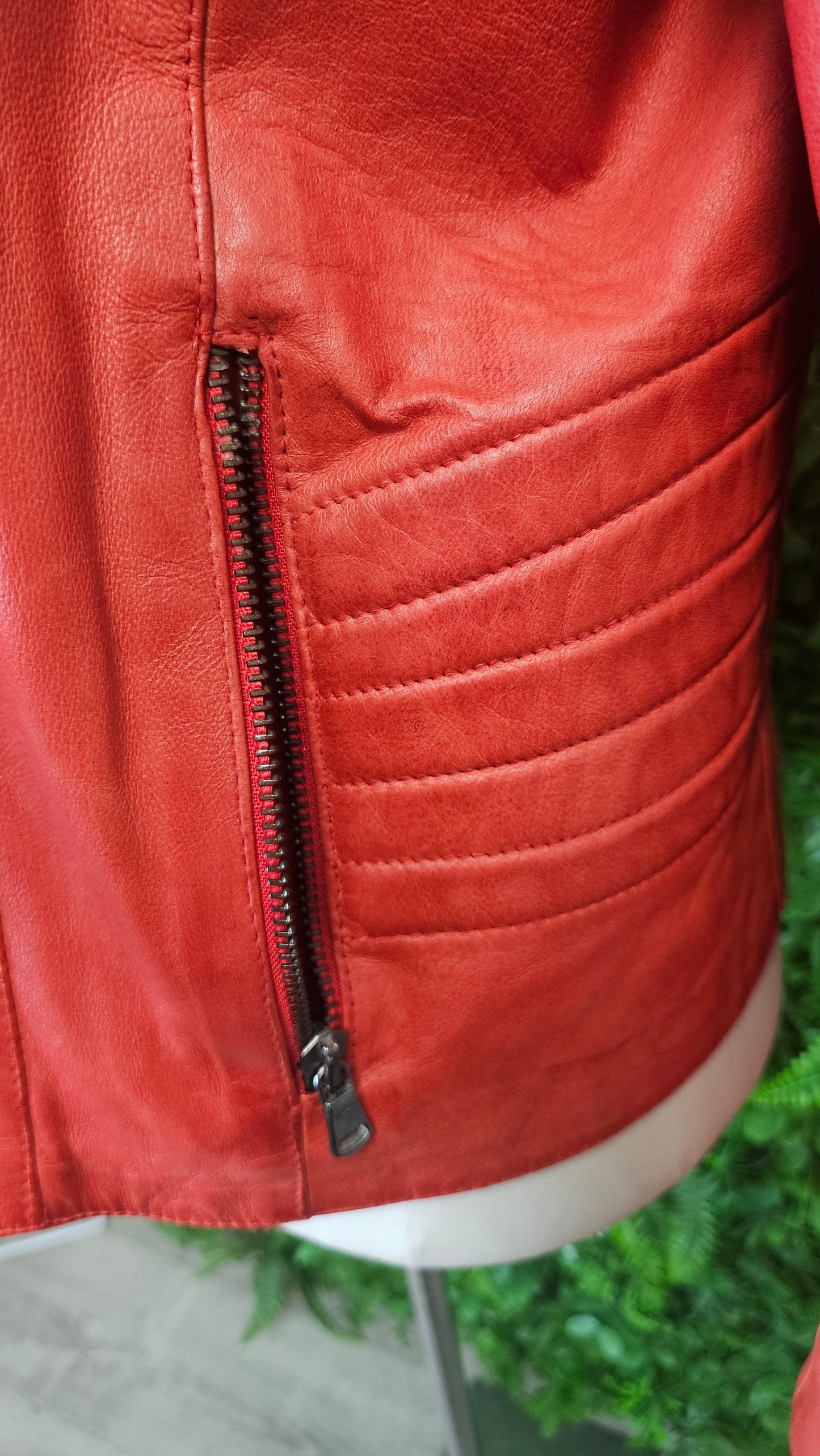 Vera Pelle Tomato Red Leather Jacket (14)