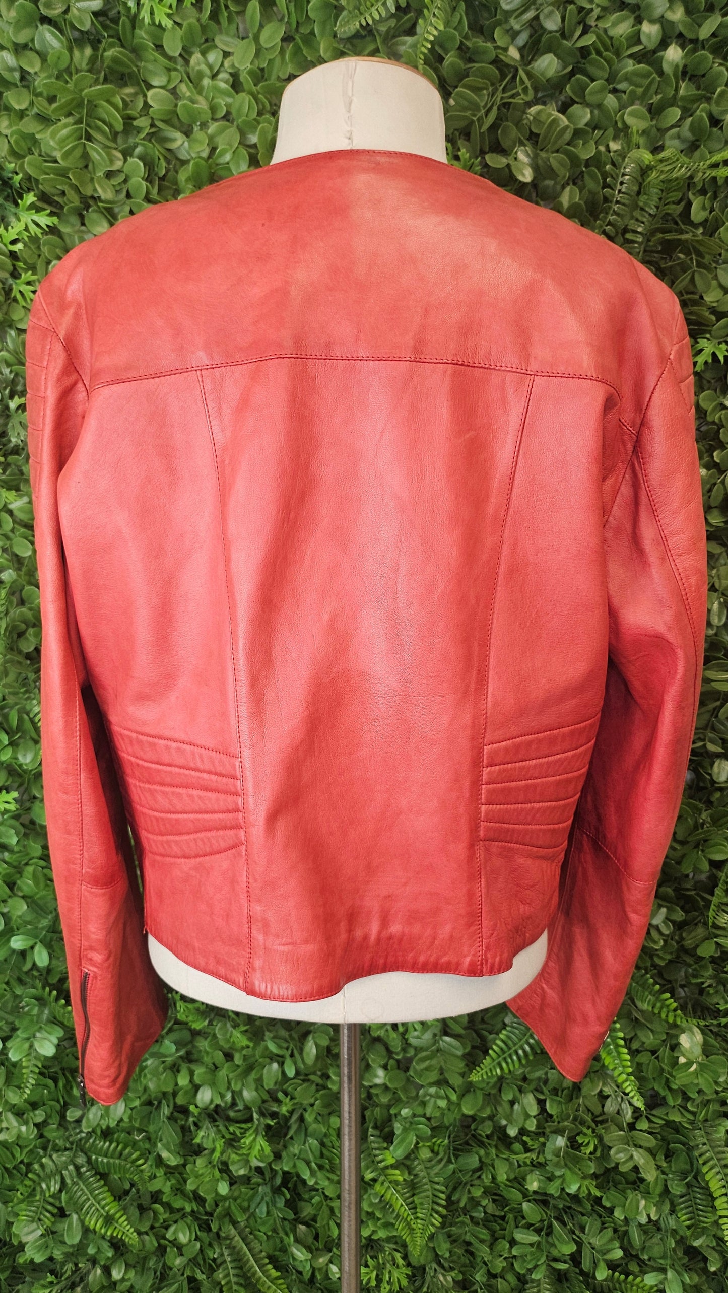 Vera Pelle Tomato Red Leather Jacket (14)