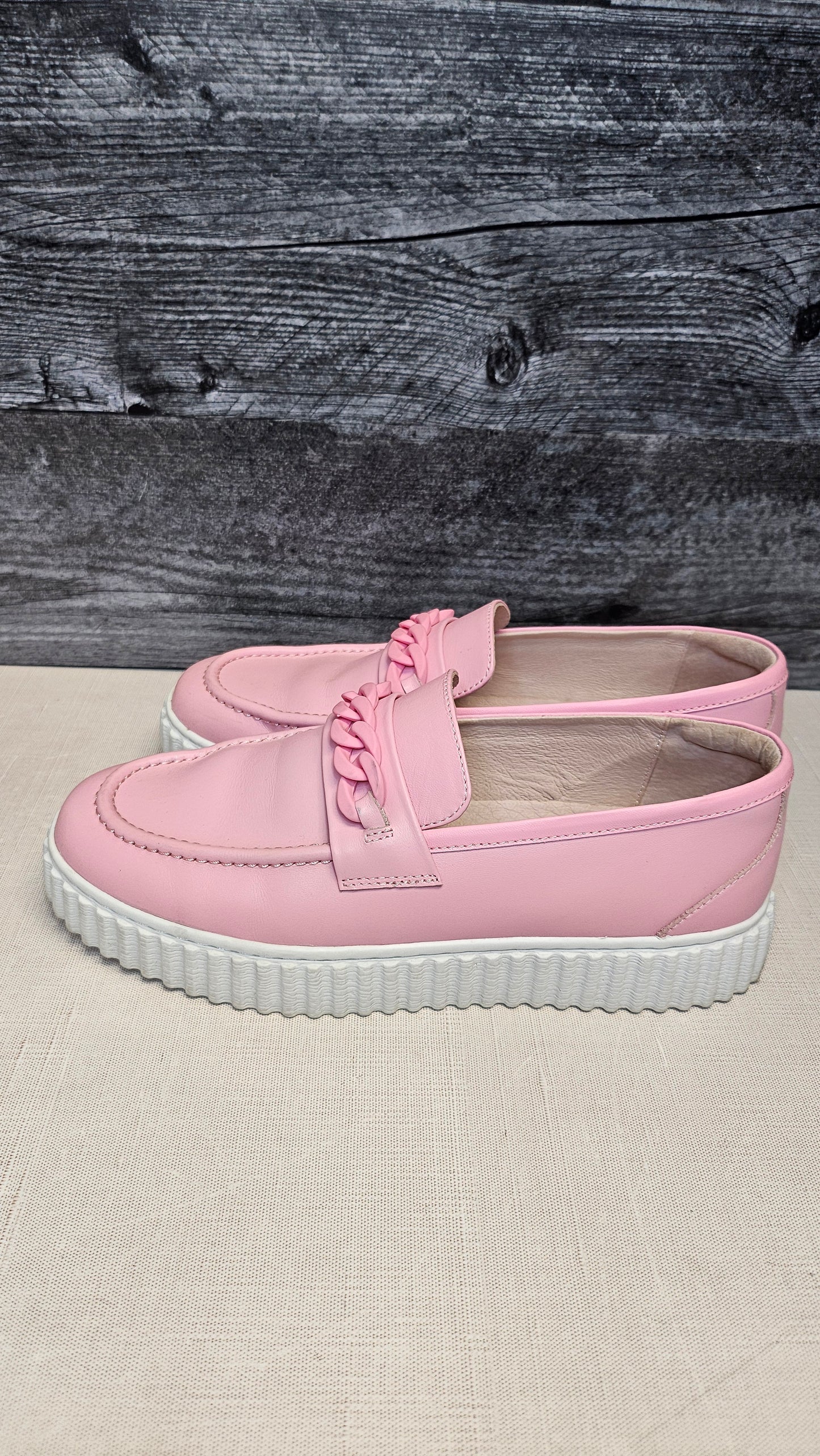 Valdo Pink Gleeme Loafers (39)
