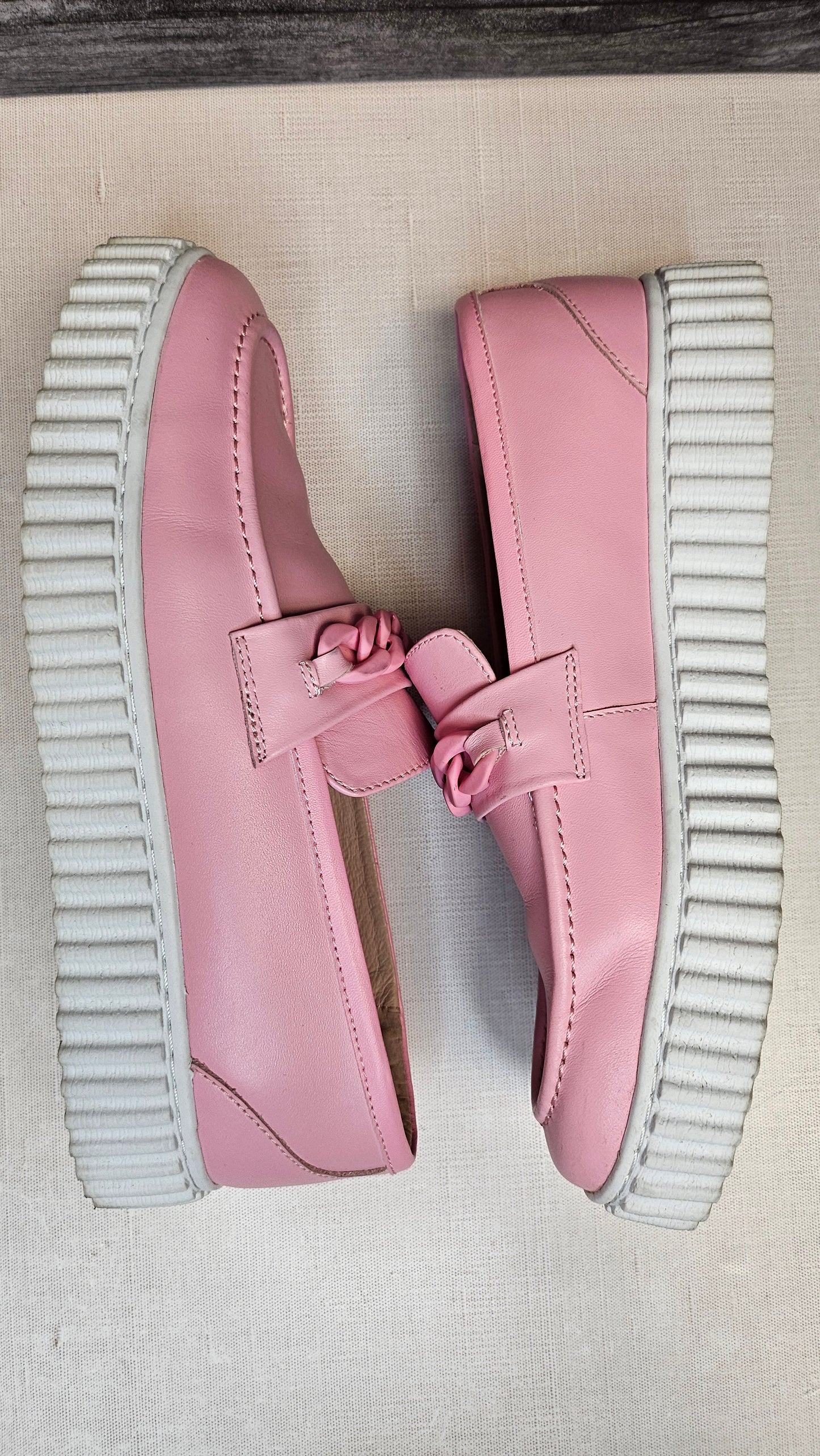 Valdo Pink Gleeme Loafers (39)