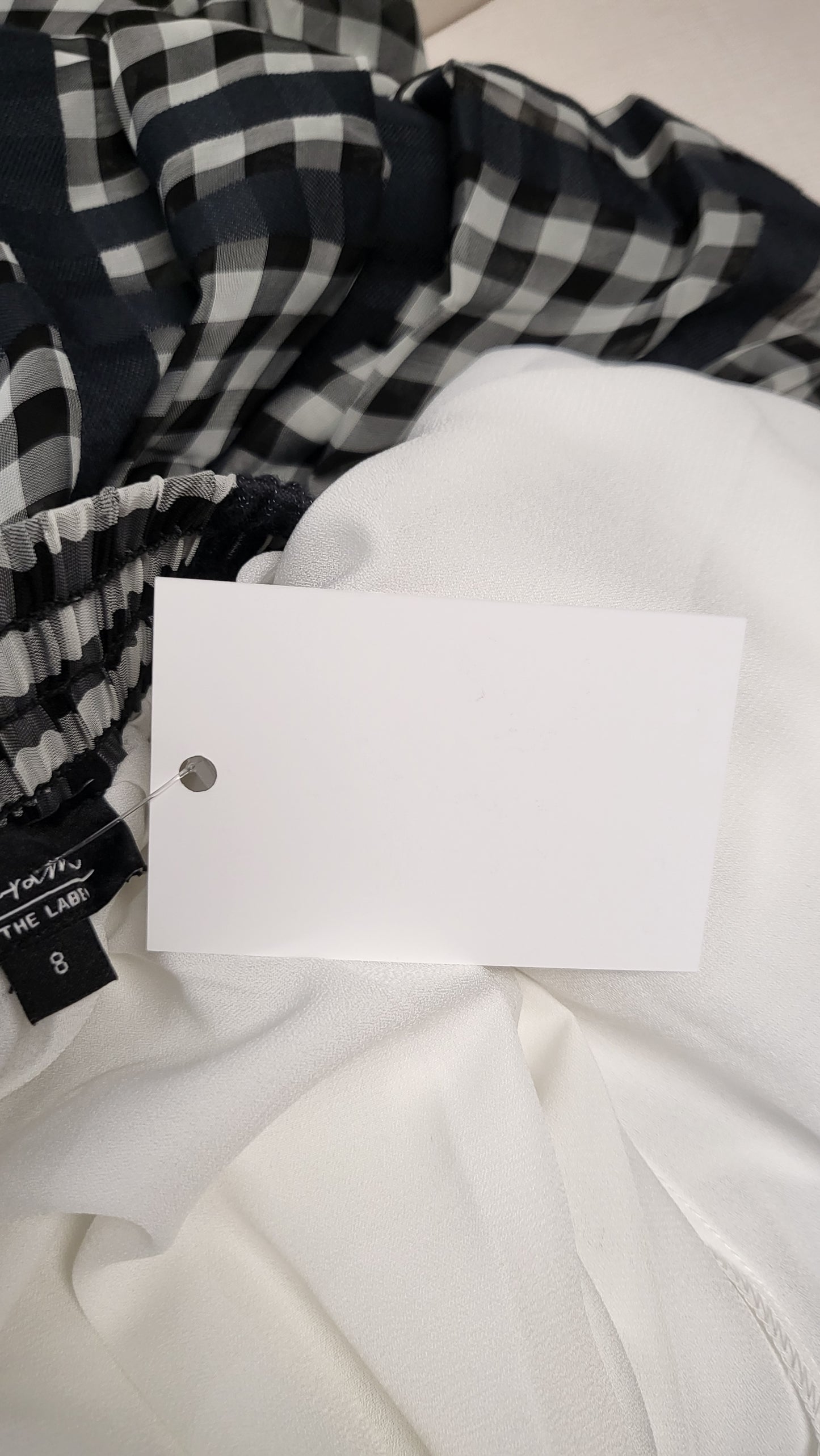 Drama The Label Black/White Gingham Skirt (8)