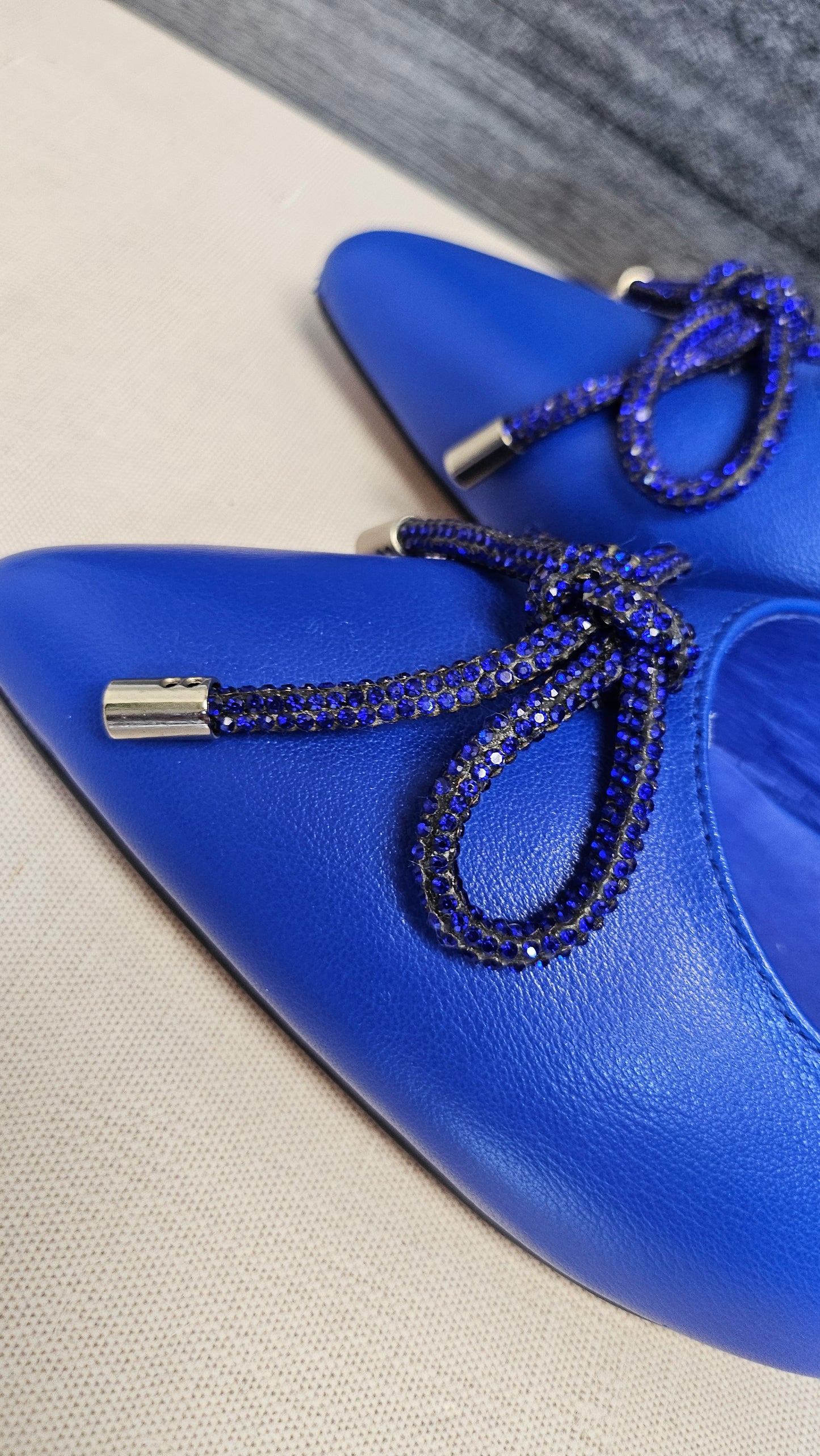 Minx Cobalt Glimmer Slingback BNWT (40)