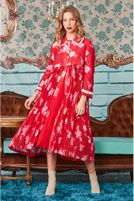 Trelise Cooper Floral Pleat Rises Dress (8-12)