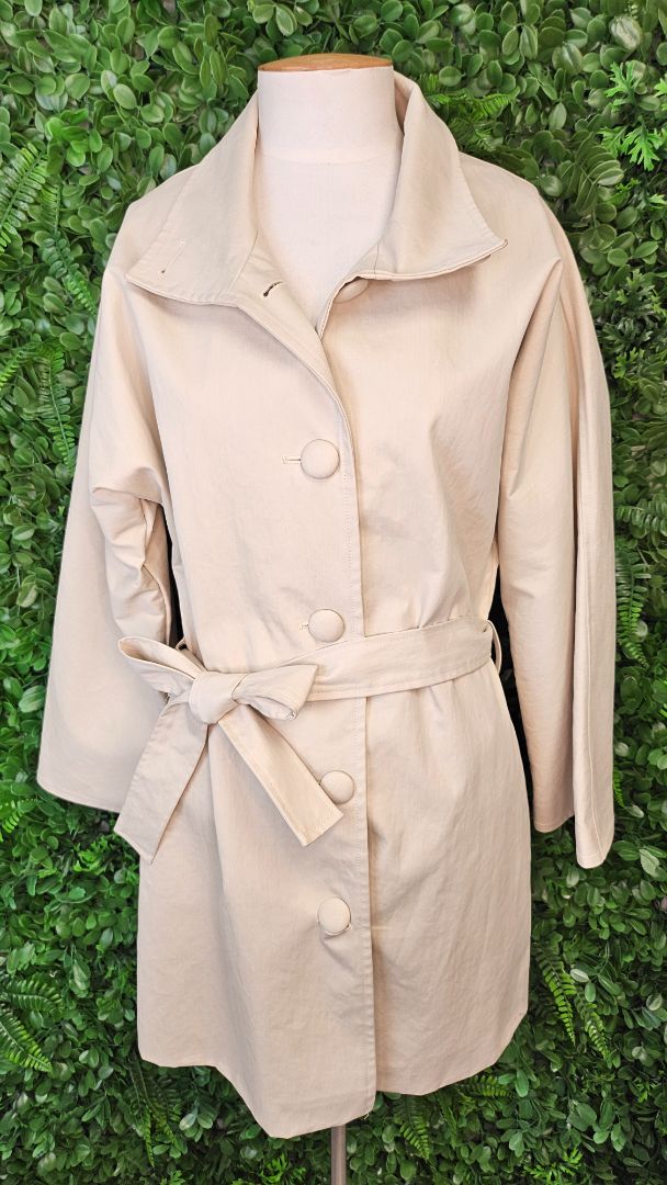 Untouched World Beige Midi Trench Coat (8)