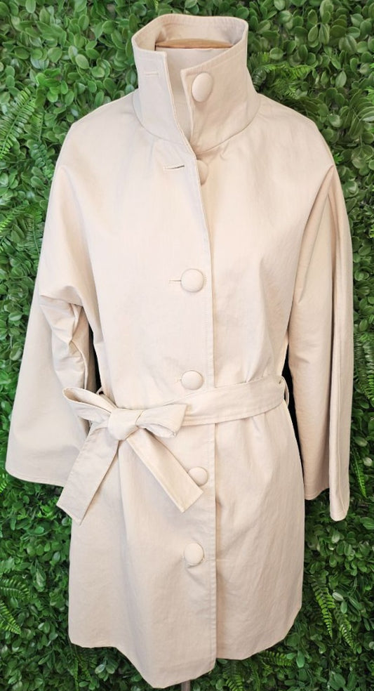 Untouched World Beige Midi Trench Coat (8)