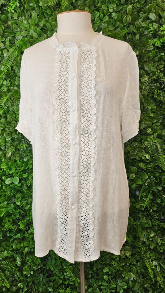 Halo & Hazard Cream Lace Front Shirt (14)