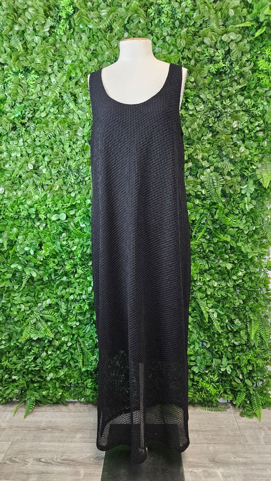 K+K Black Mesh Maxi Dress (14)