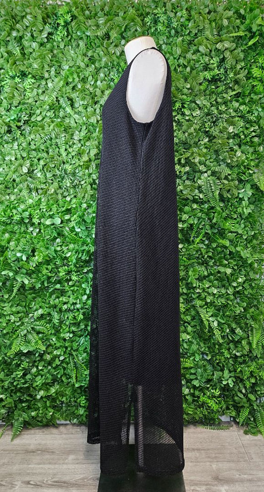 K+K Black Mesh Maxi Dress (14)