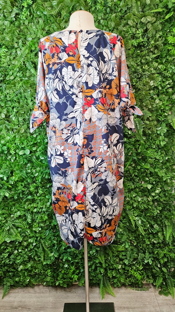 Zafina Floral Tie Sleeve Dress (14)