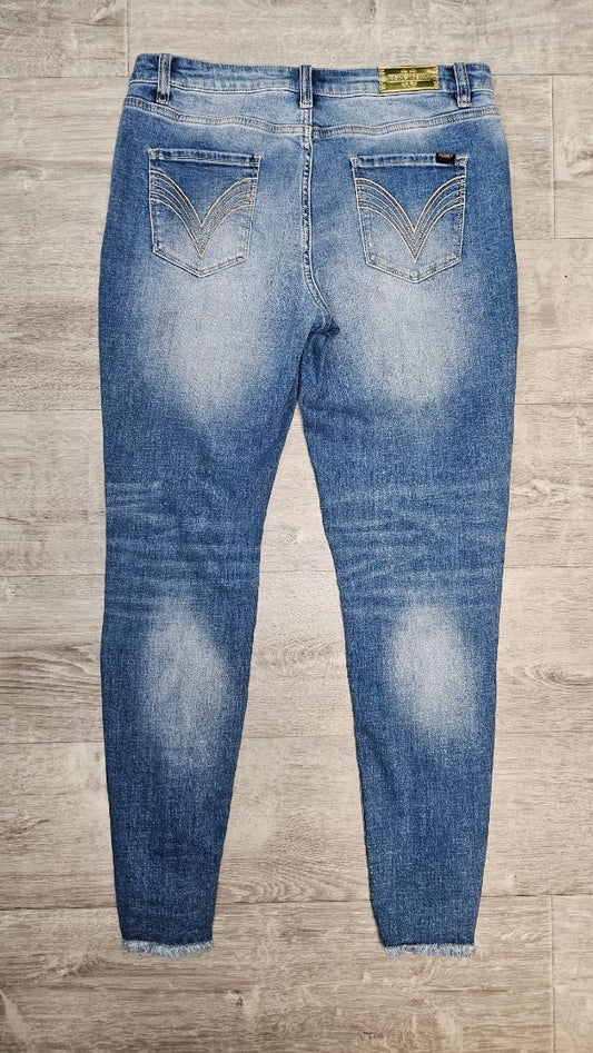 Honey Denim Distressed Fray hem Jean (14)